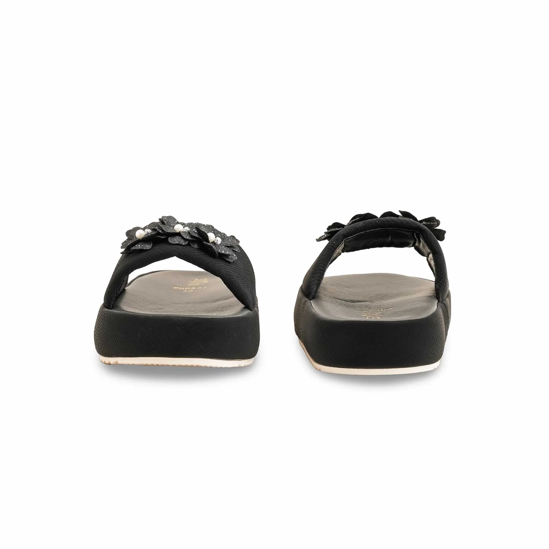 Black Formal Slipper For Ladies PU0453 - Image 4