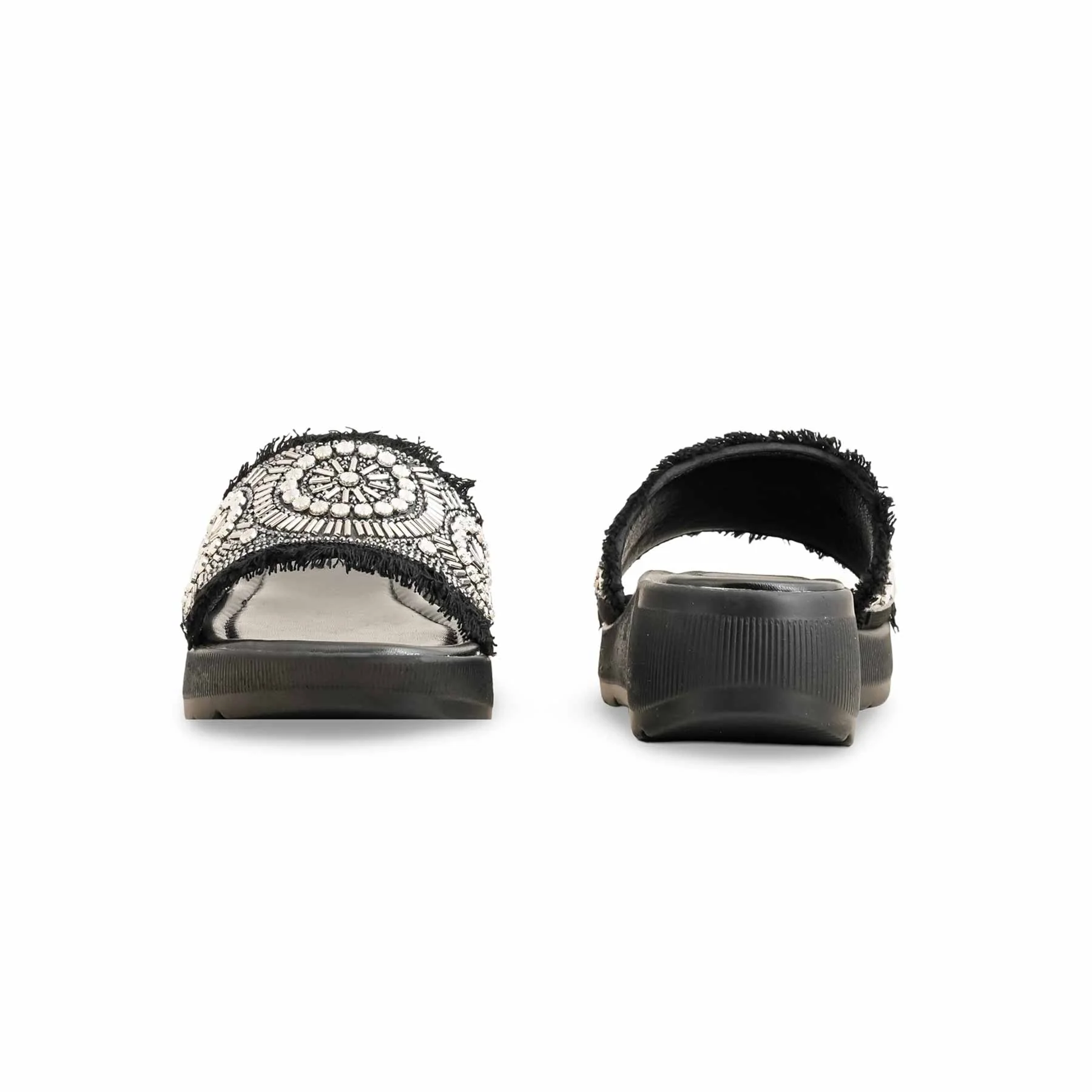 Black Formal Slipper For Ladies PU0577 - Image 4