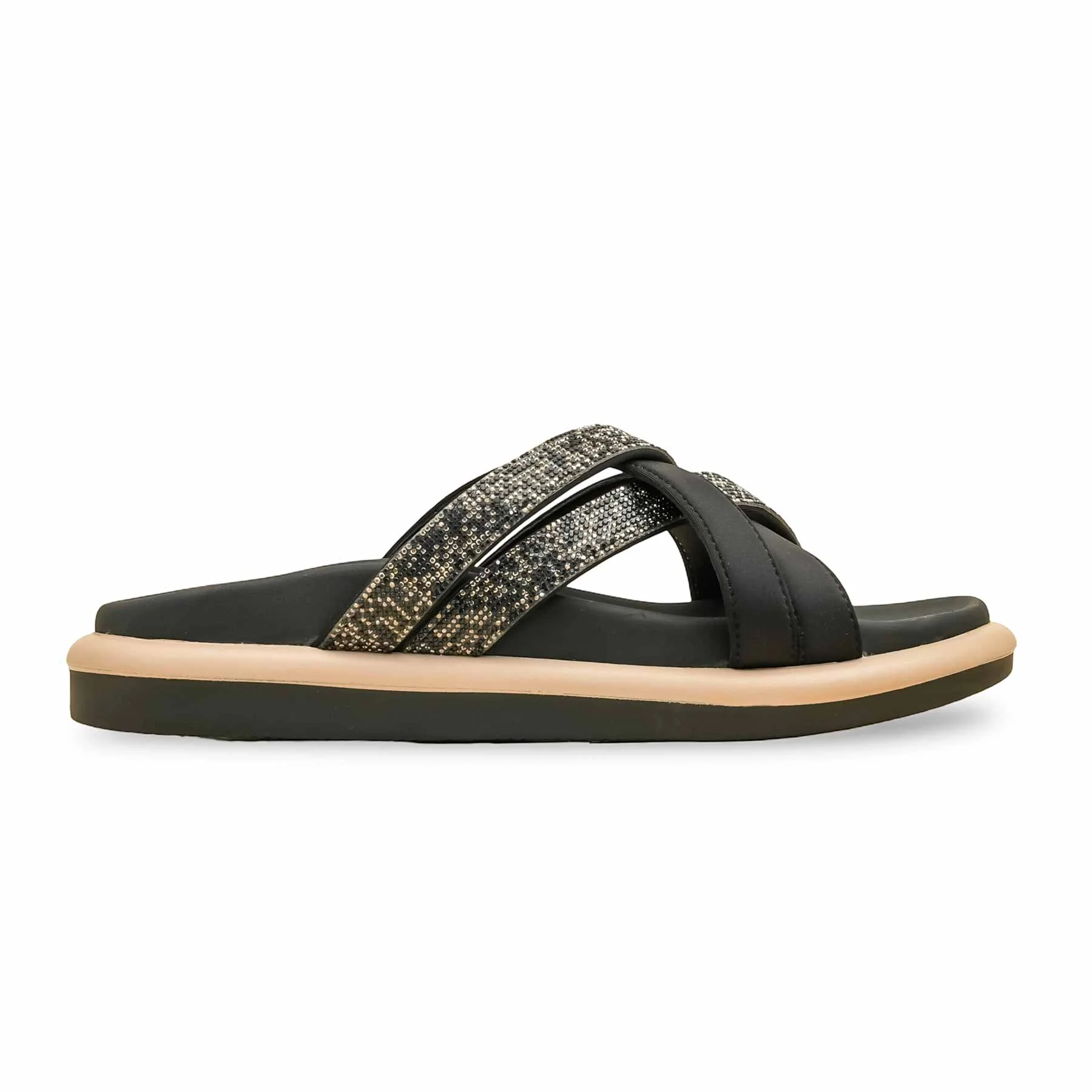 Black Formal Slipper For Ladies PU0584 - Image 2