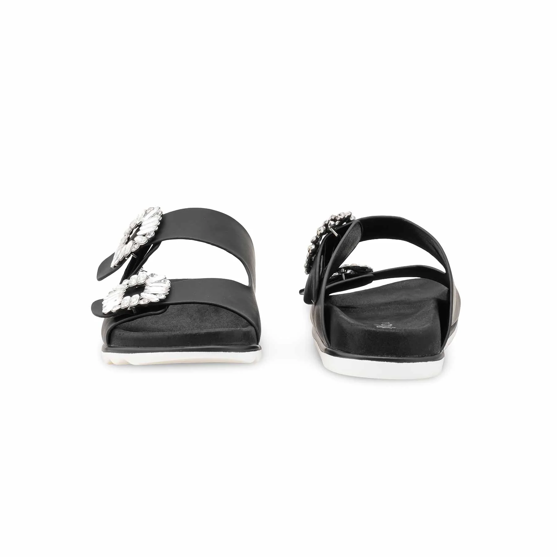 Black Formal Slipper For Ladies PU0714 - Image 4