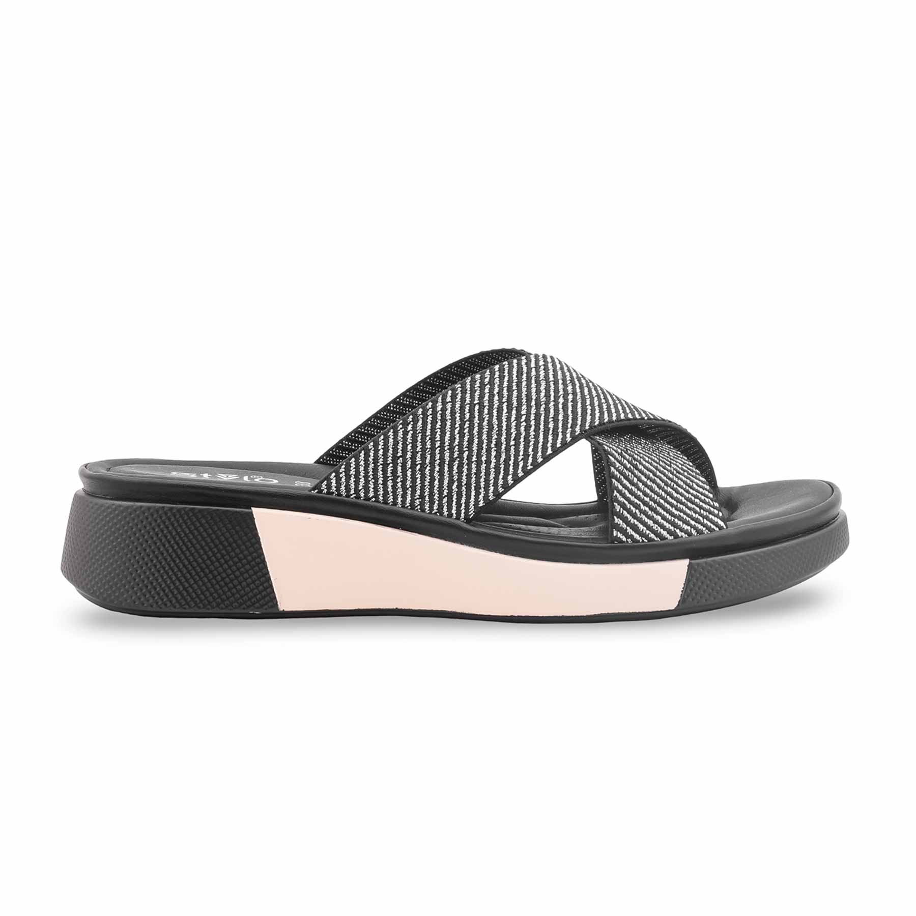 Black Formal Slipper For Ladies PU0730 - Image 2