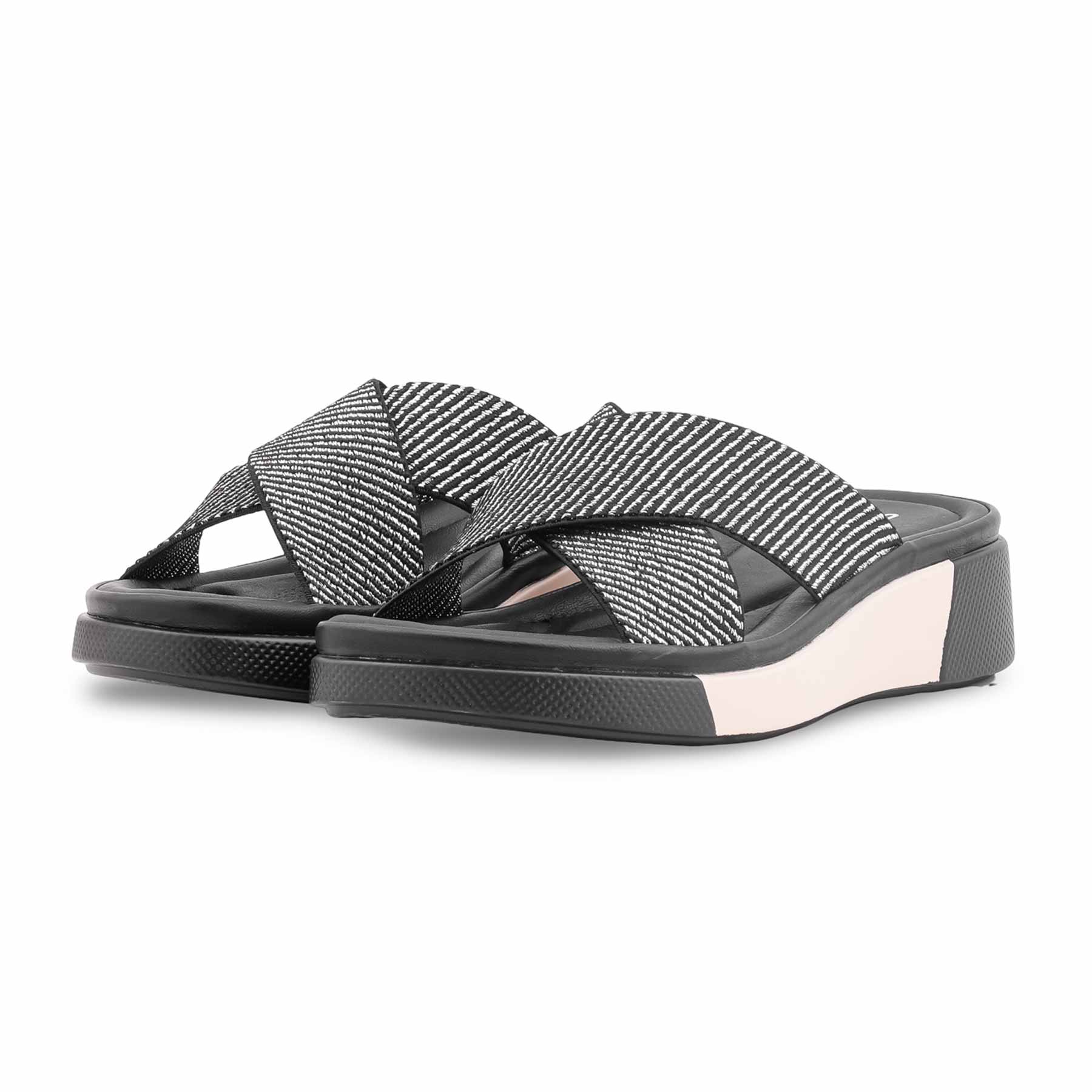 Black Formal Slipper For Ladies PU0730 - Image 3