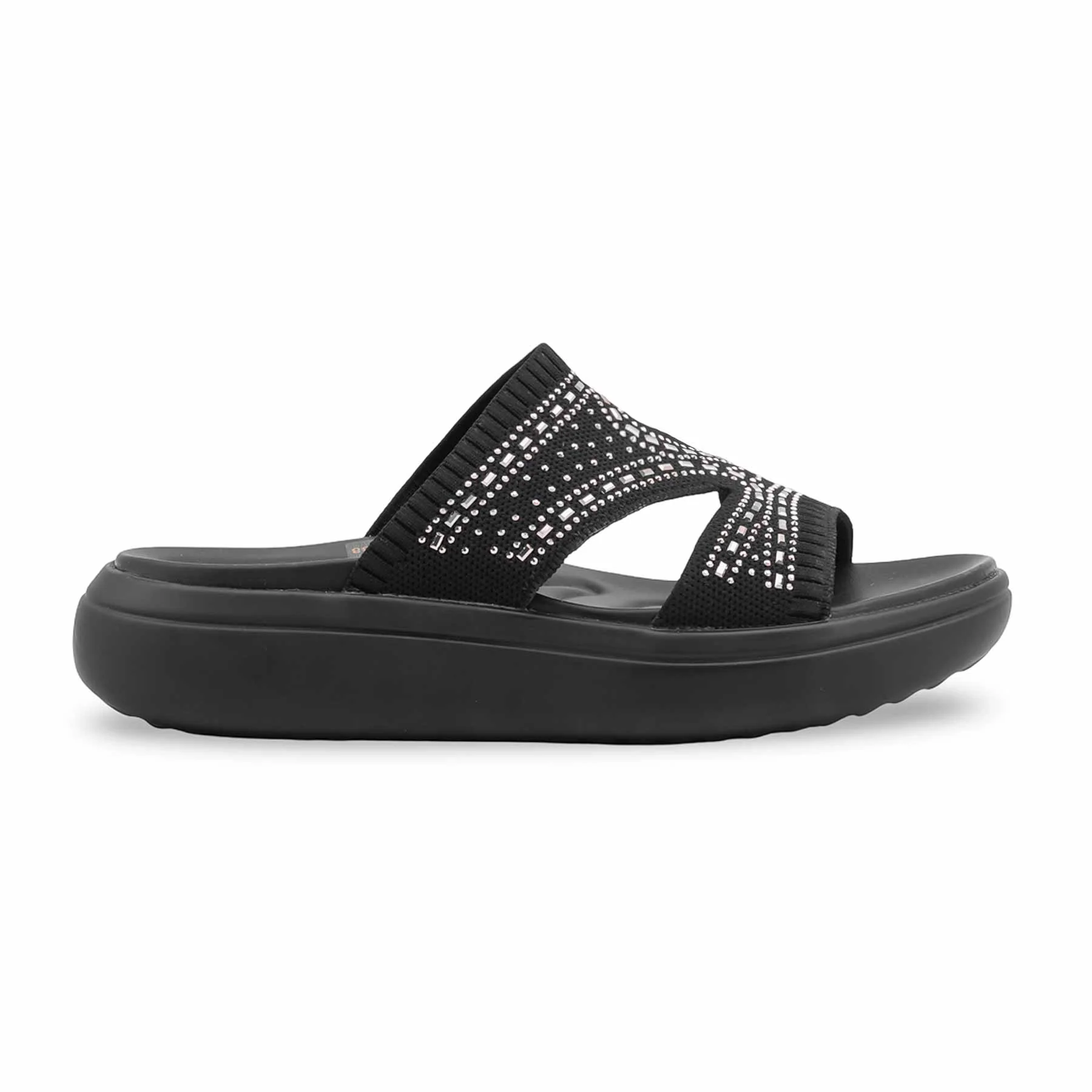 Black Formal Slipper For Ladies PU0800 - Image 2