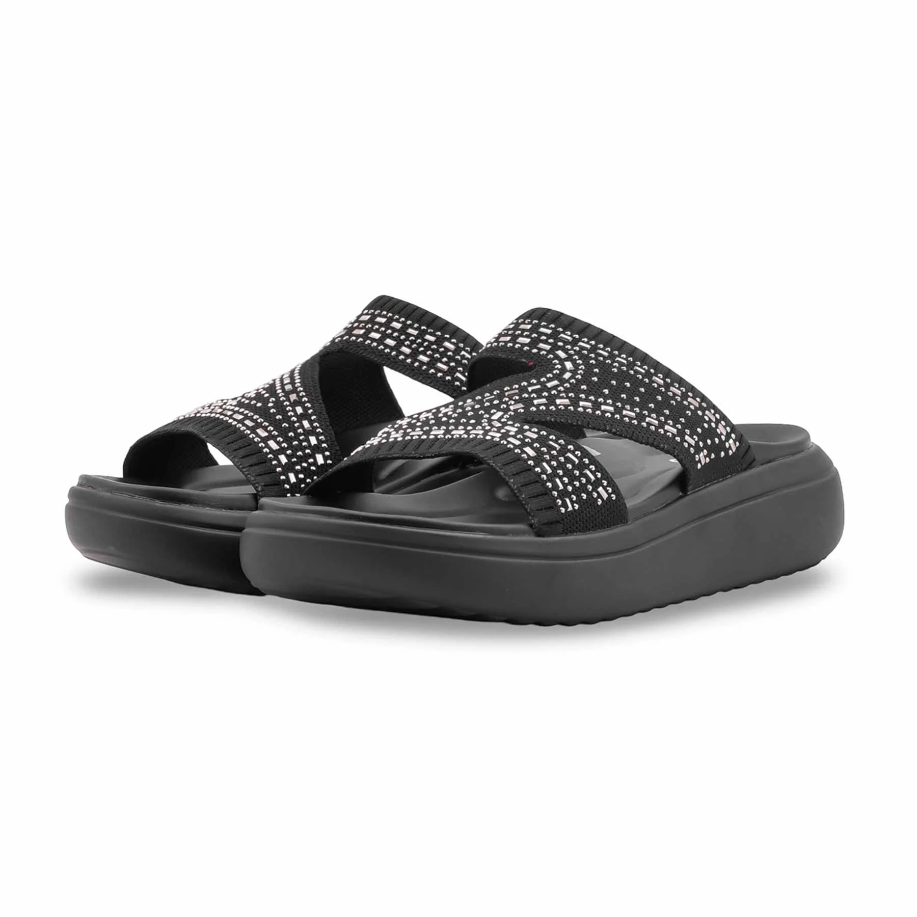Black Formal Slipper For Ladies PU0800 - Image 3