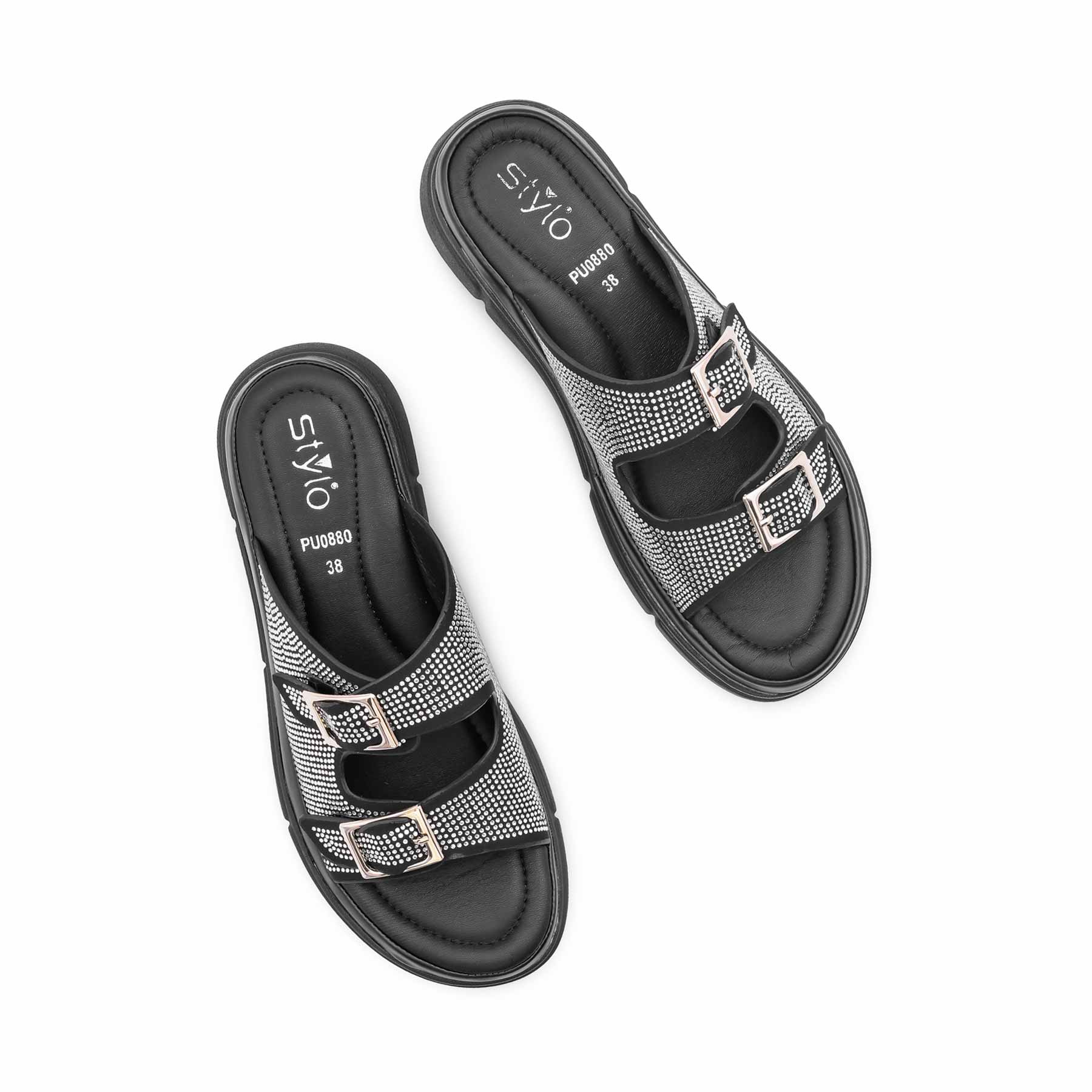 Black Formal Slipper For Ladies PU0880 - Image 5