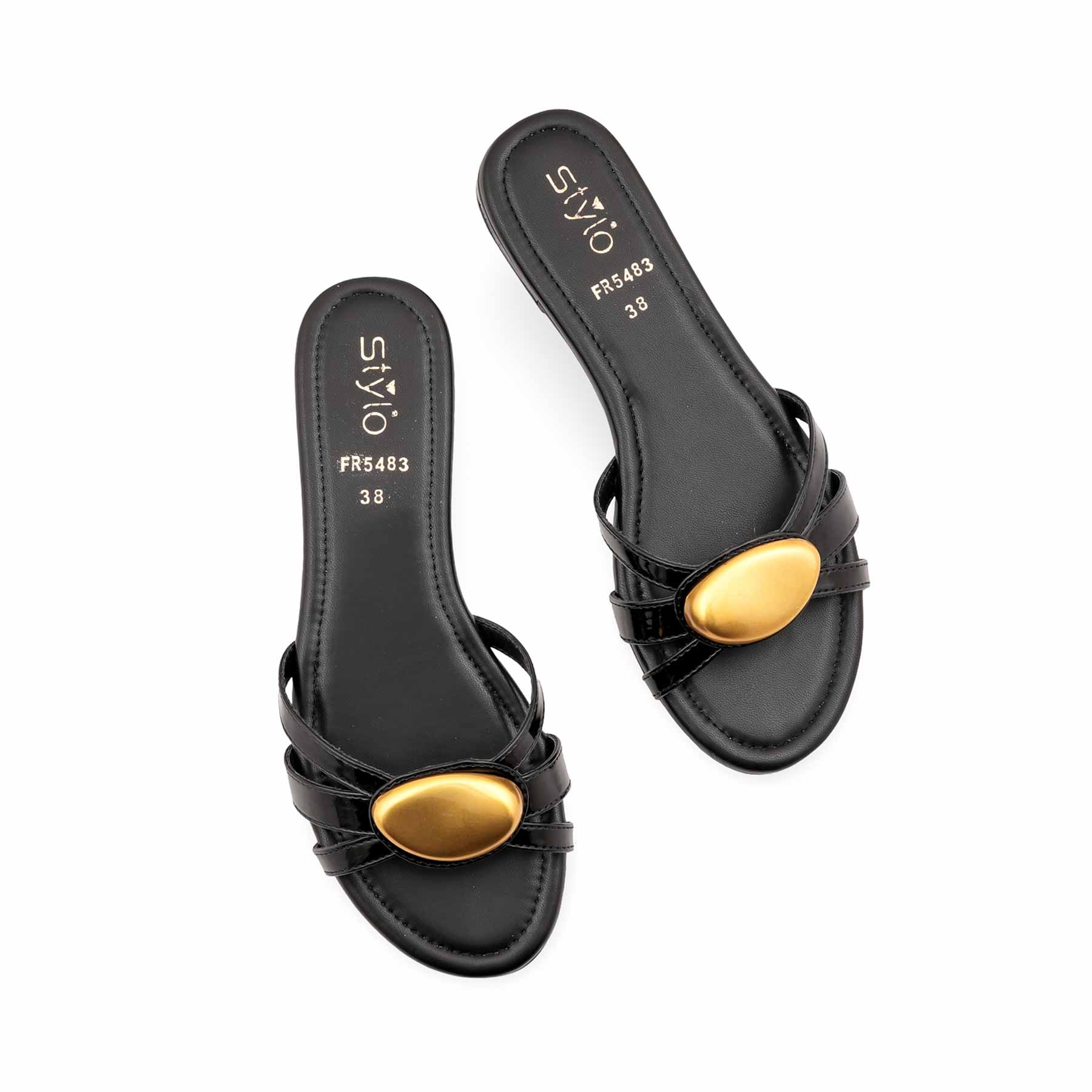 Black Formal Slipper For Women FR5483 - Image 5