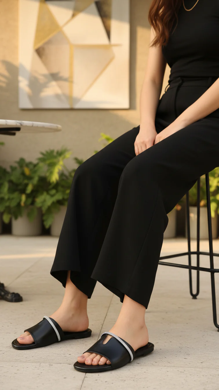 Black Formal Slipper For Women FR8278