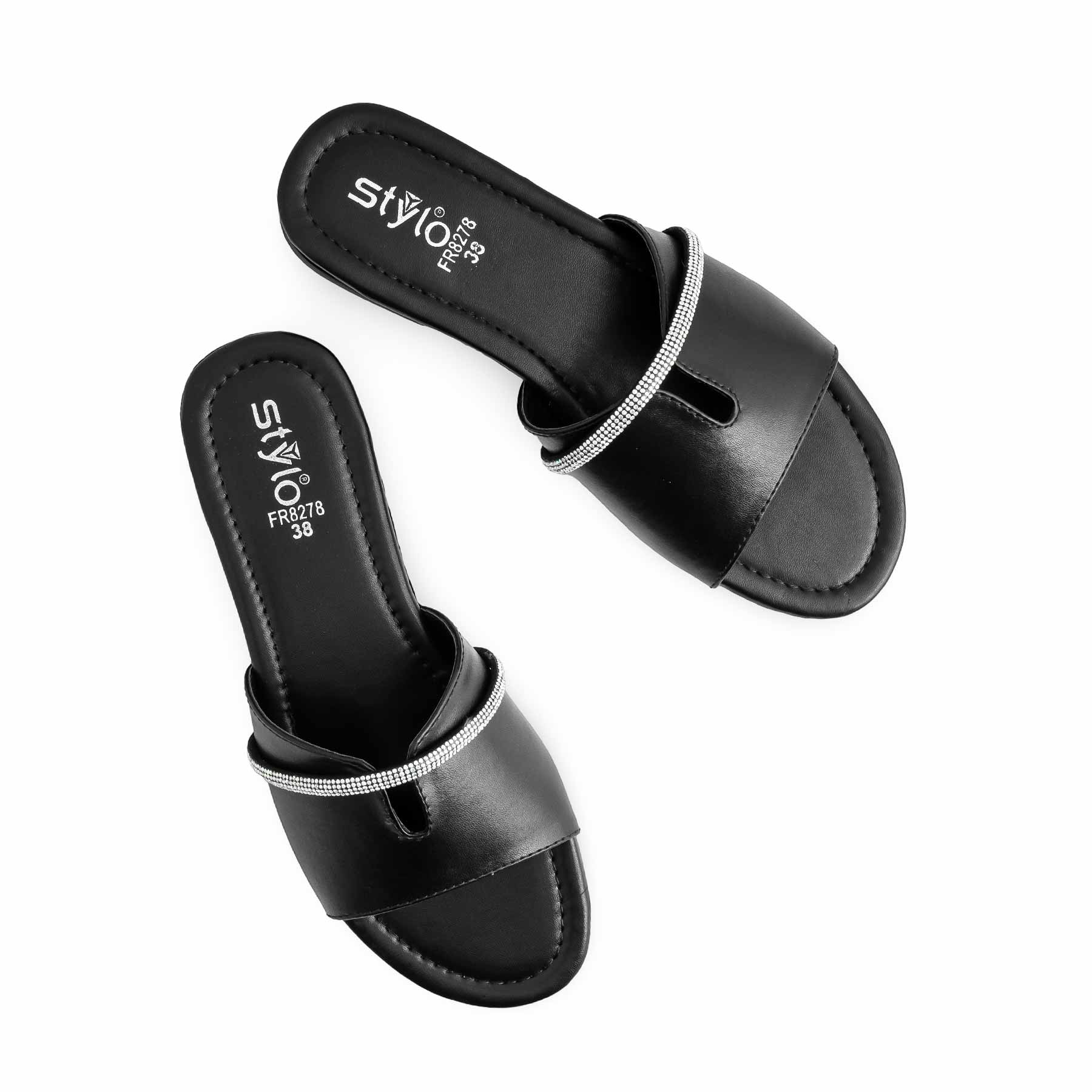 Black Formal Slipper For Women FR8278 - Image 5