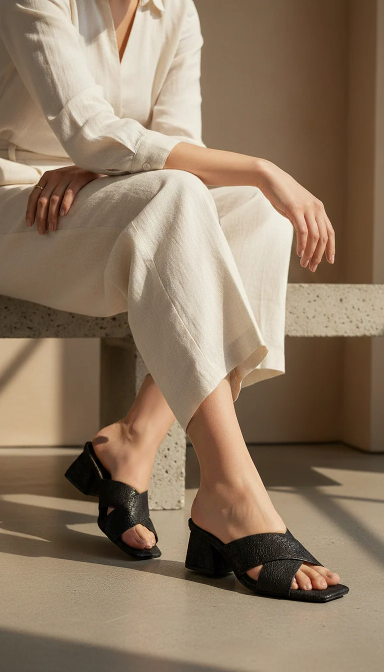 Black Formal Slipper For Women FR8446