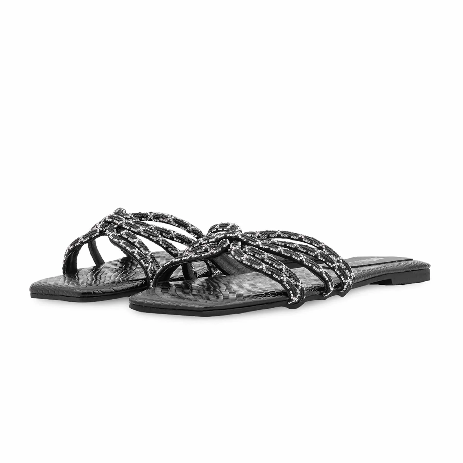 Black Formal Slipper For Women FR8485 - Image 3