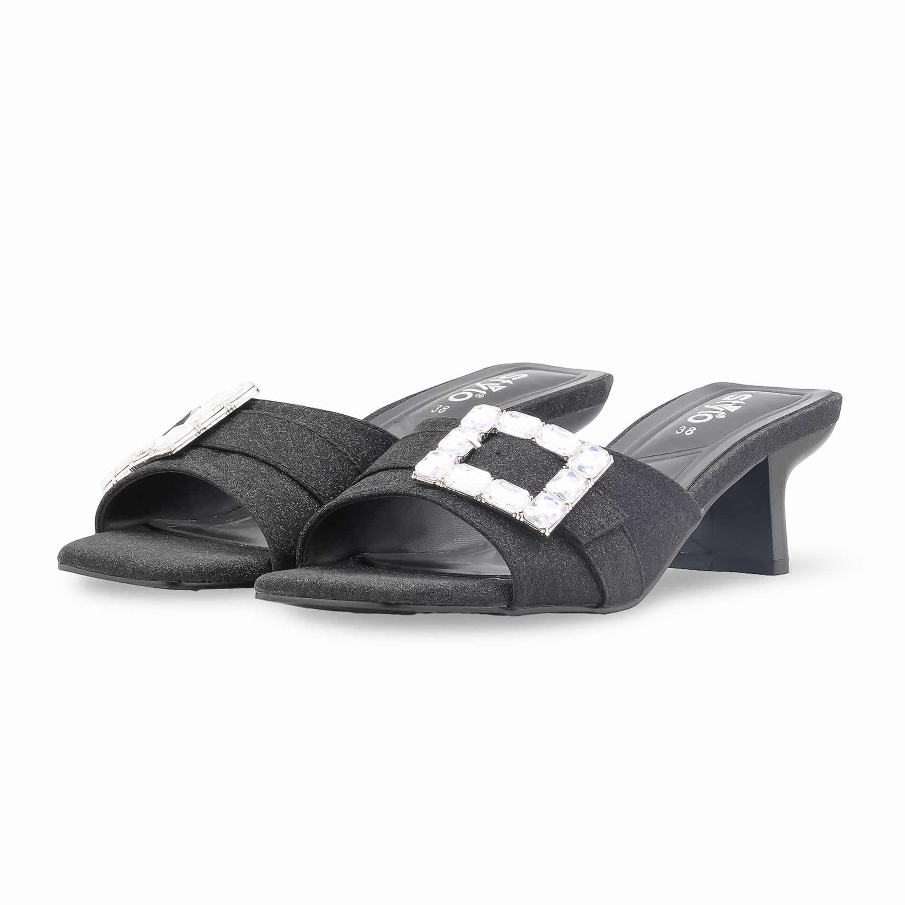 Black Formal Slipper For Women FR8508 - Image 3