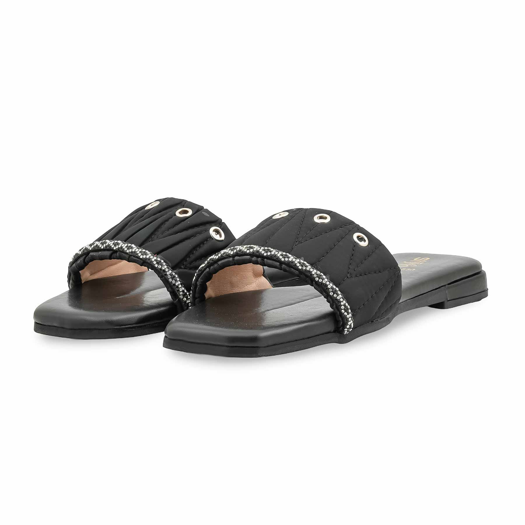 Black Formal Slipper For Women FR8530 - Image 3