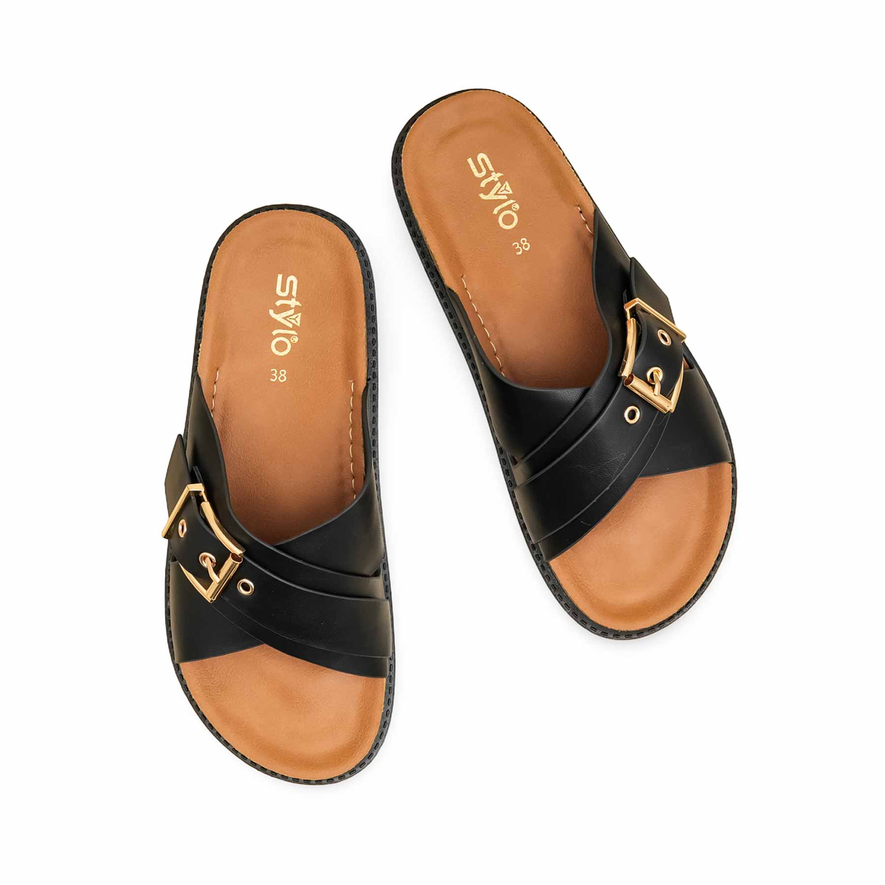 Black Formal Slipper For Women PU0391 - Image 5