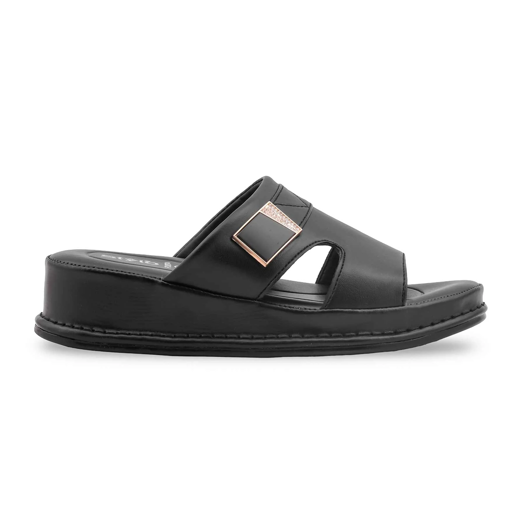 Black Formal Slipper For Women PU0674 - Image 2