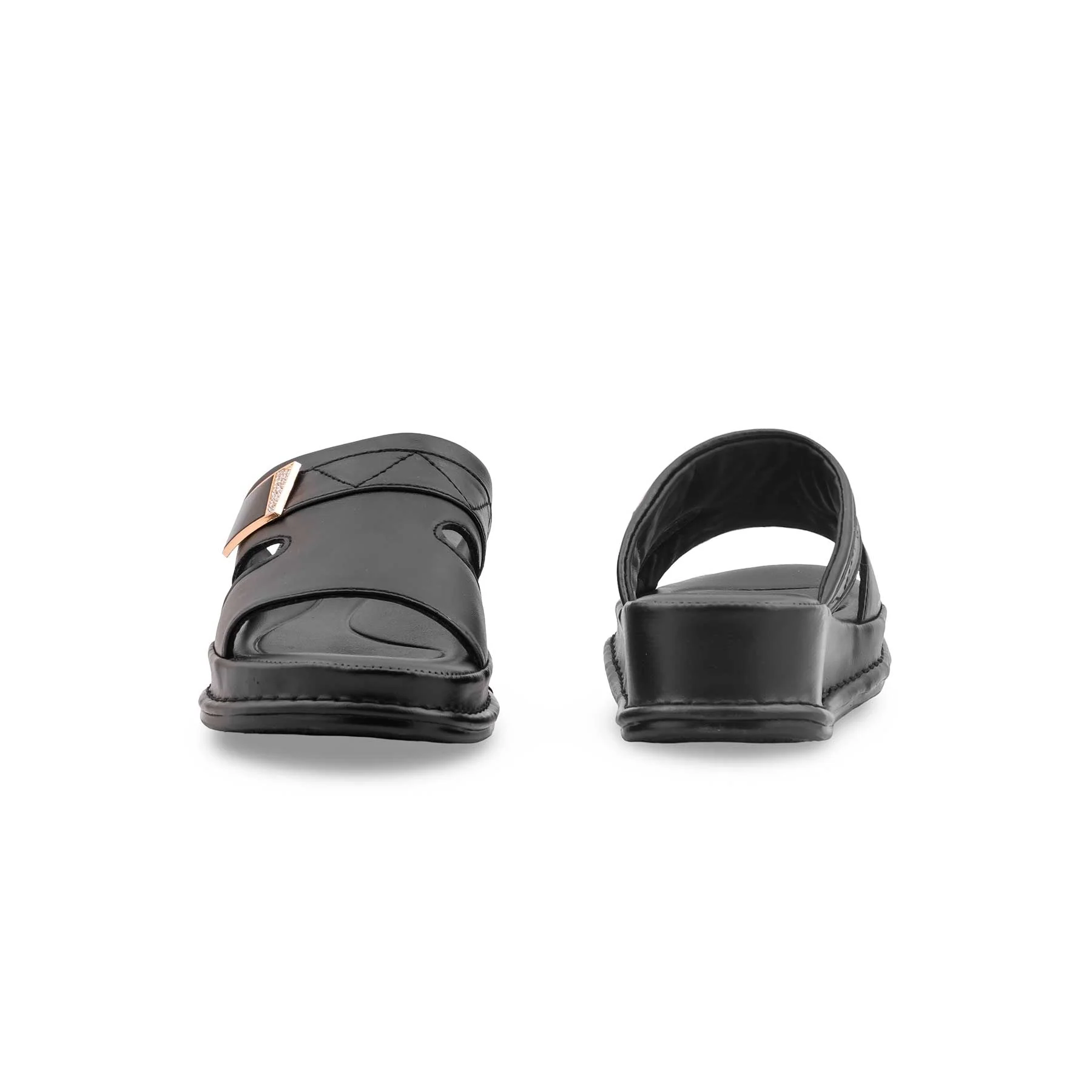 Black Formal Slipper For Women PU0674 - Image 4