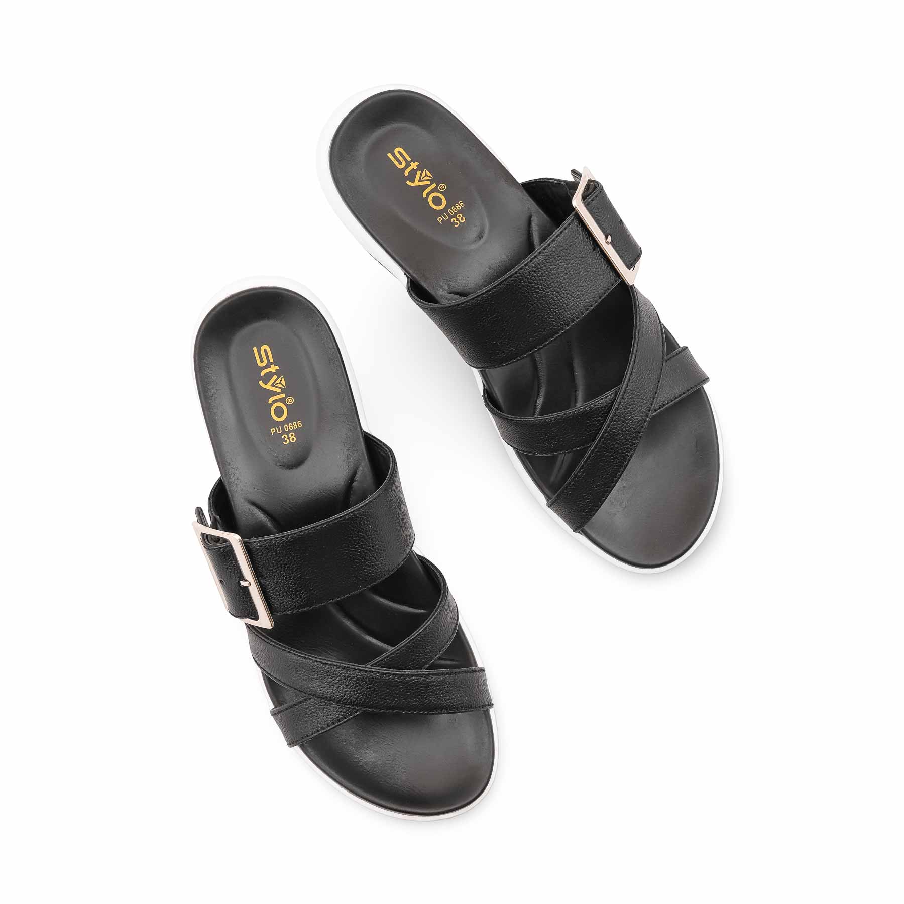 Black Formal Slipper For Women PU0686 - Image 5