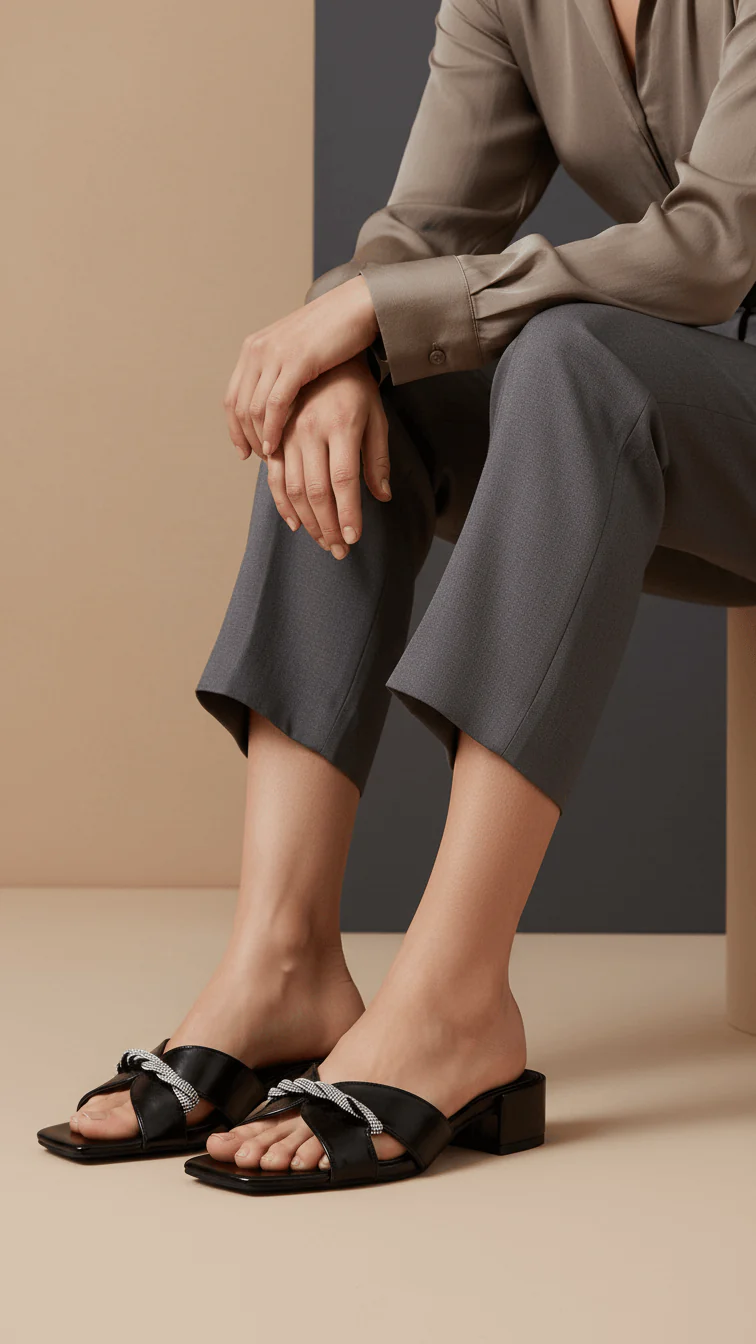 Black Formal Slipper FR8348