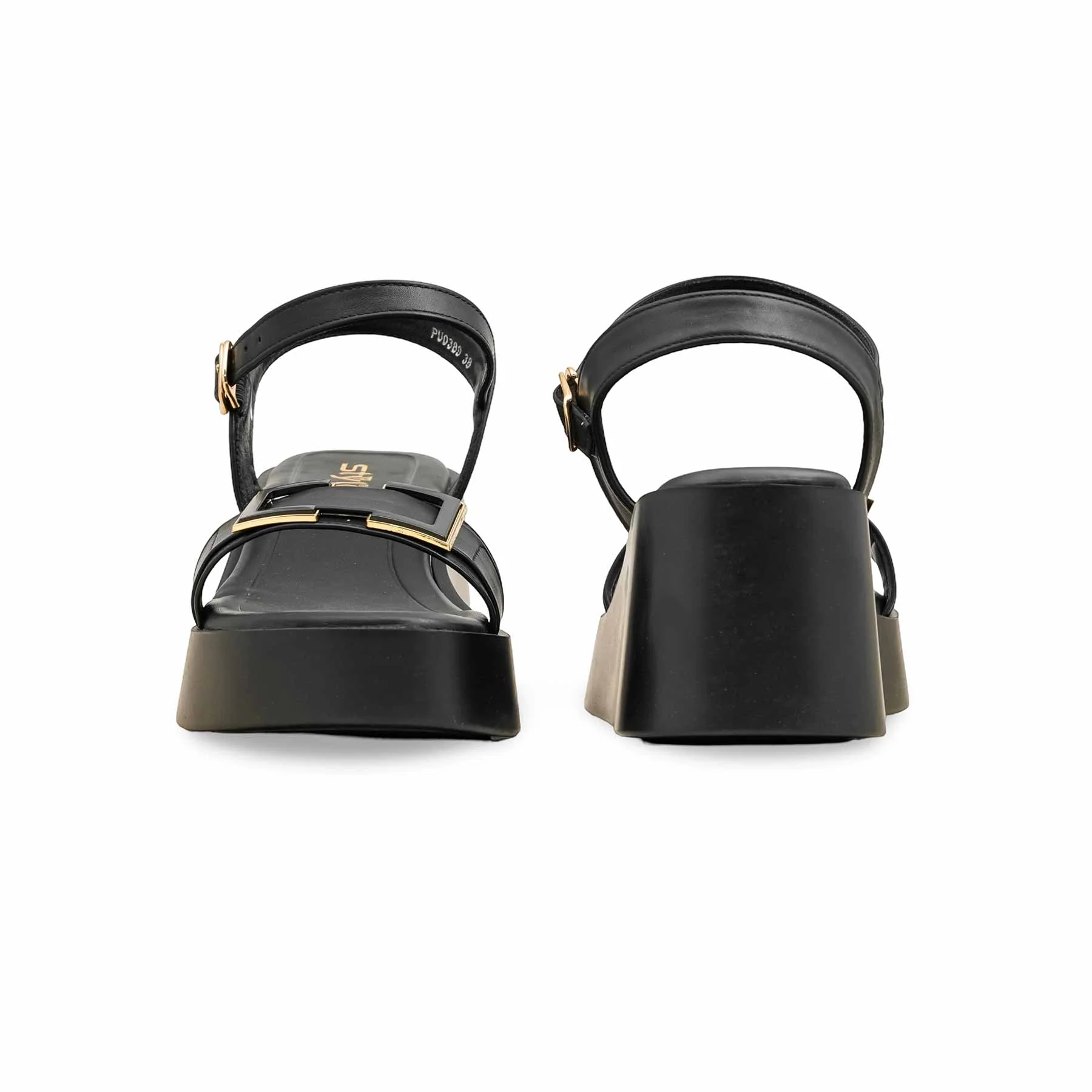Black Formal Women Sandal PU0389 - Image 4