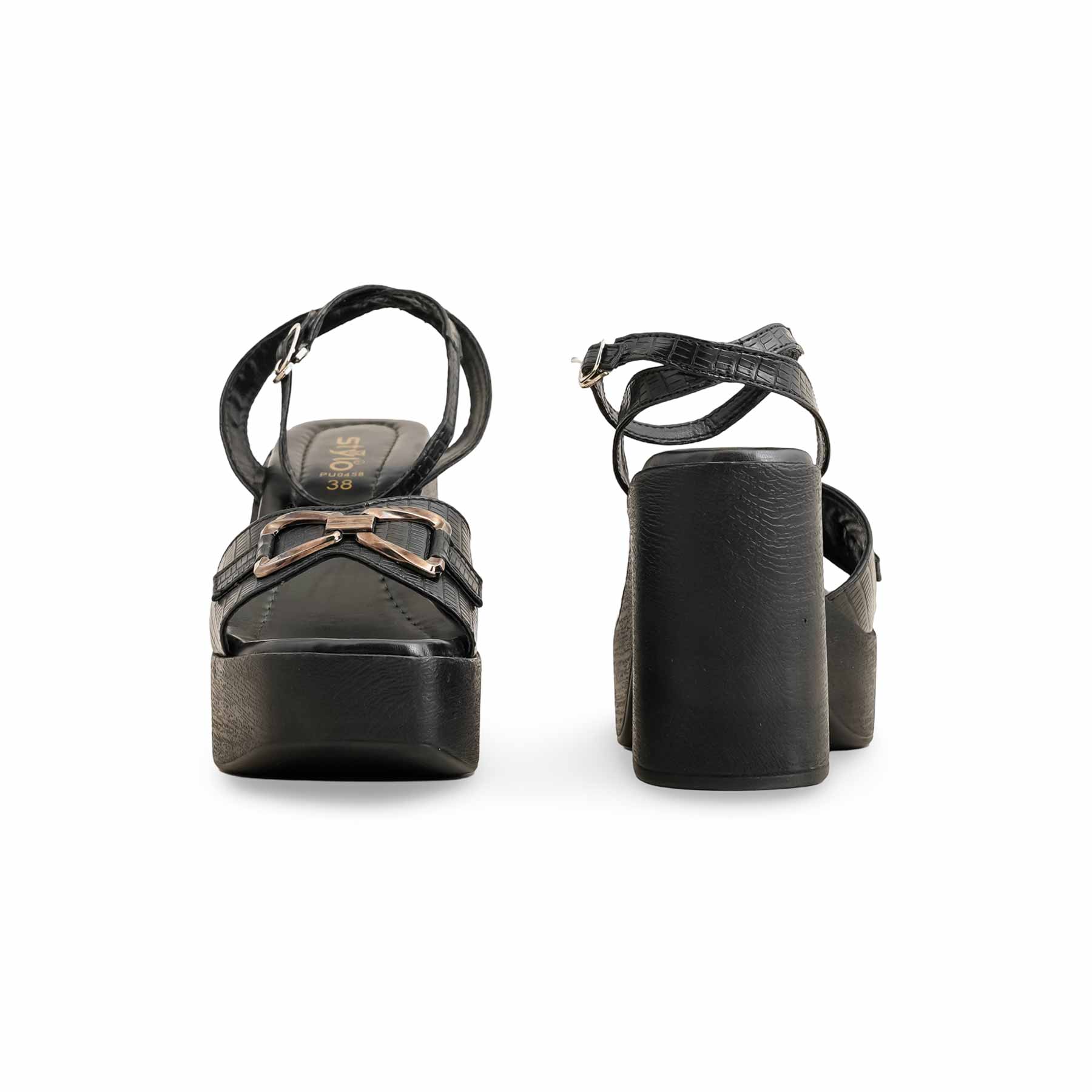 Black Formal Women Sandal PU0458 - Image 3