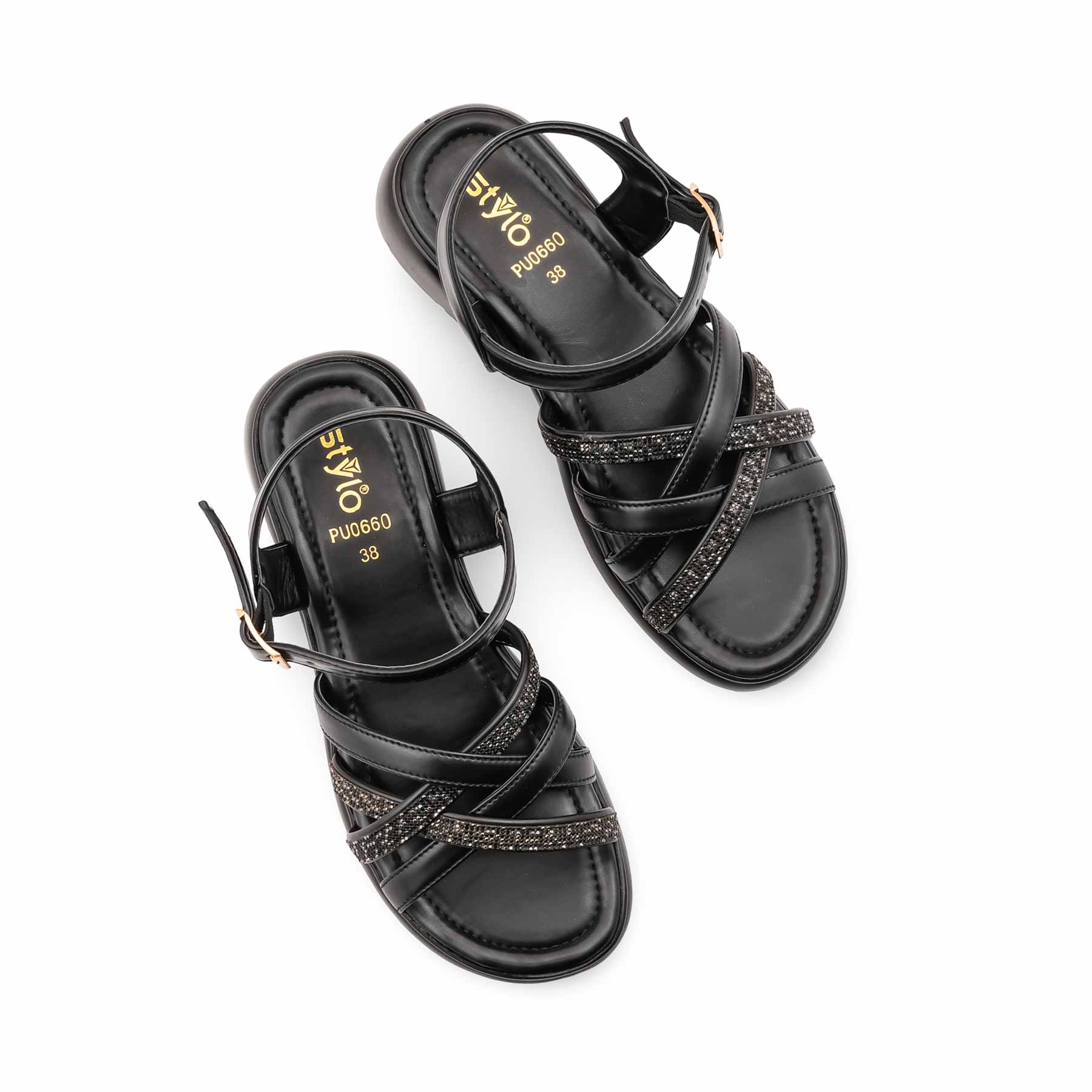 Black Formal Women Sandal PU0660 - Image 5