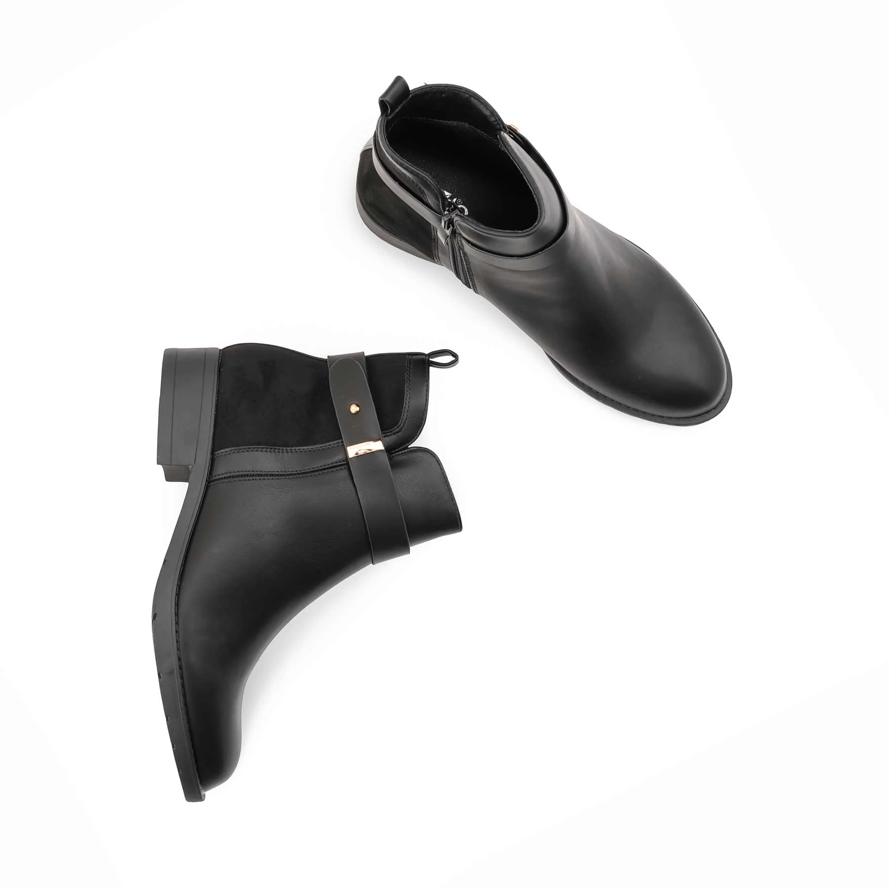 Black Long Shoes For Ladies WN9025 - Image 5
