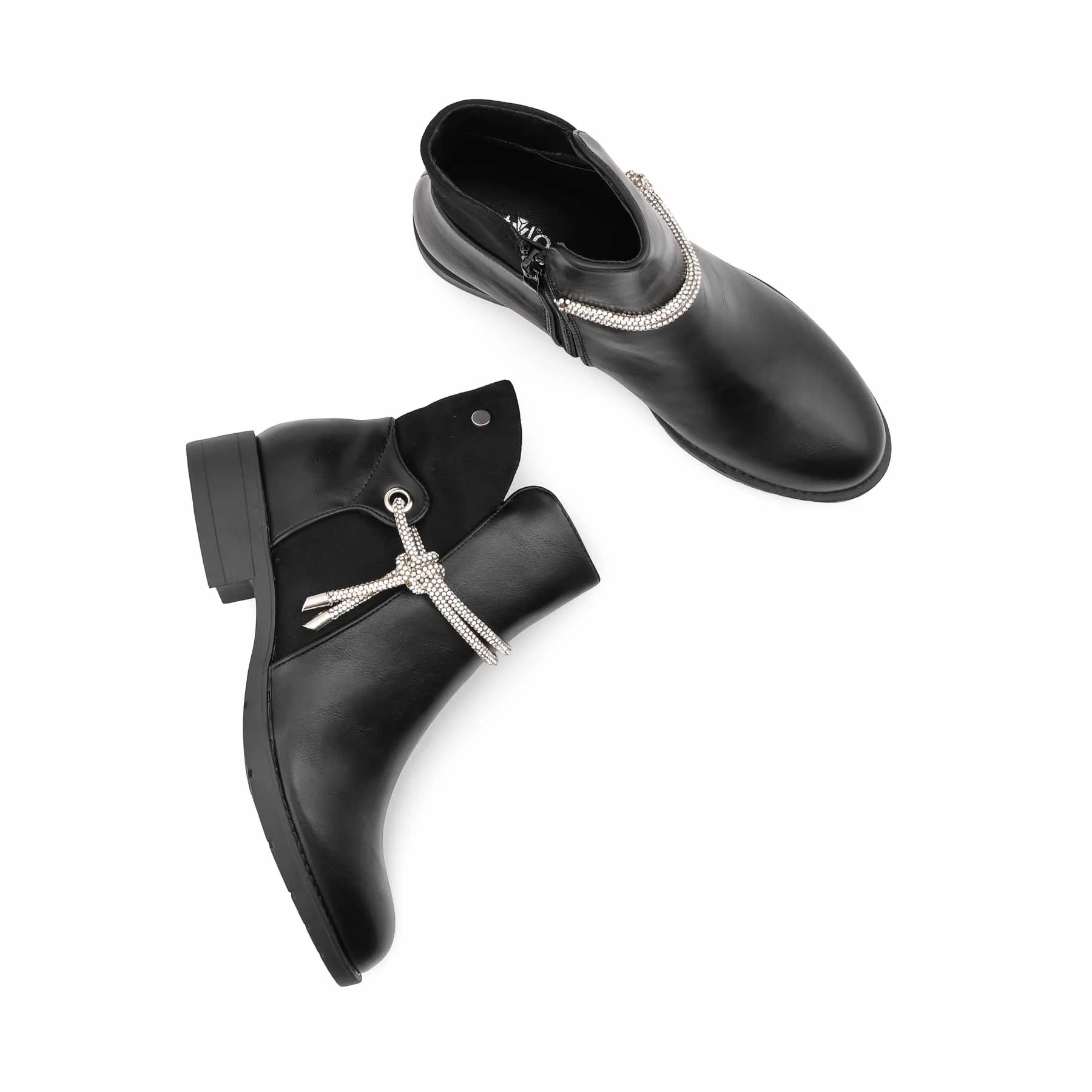 Black Long Shoes For Women WN9023 - Image 5