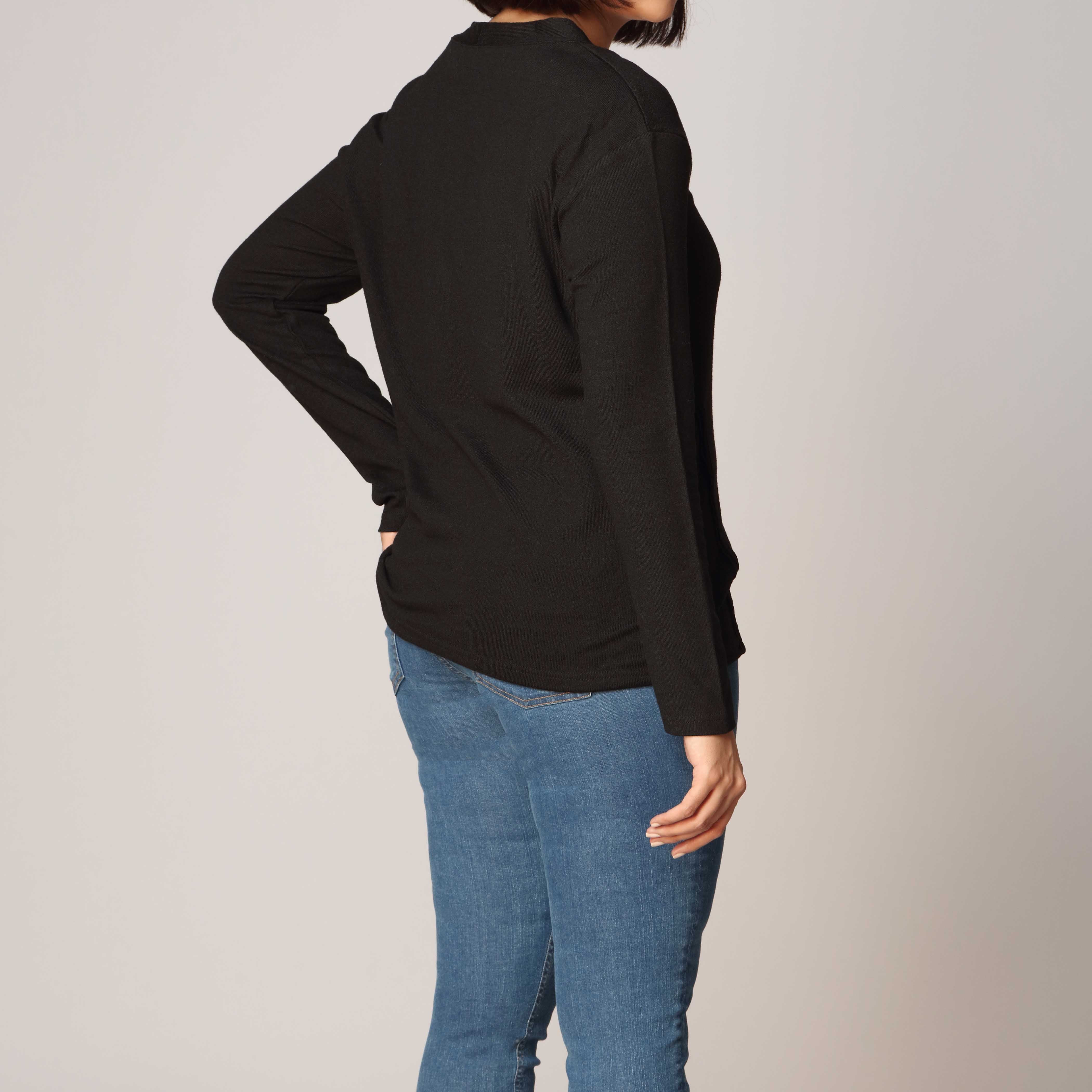 Black Mid Length Cardigan PW2907 - Image 3