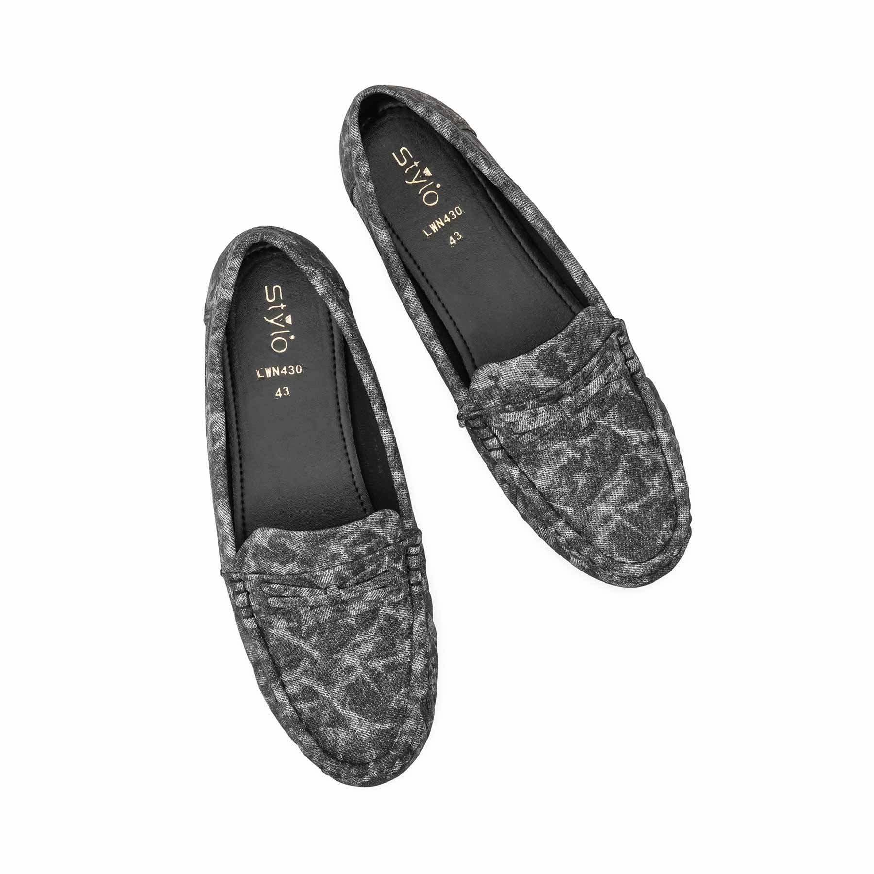 Black Moccasin For Ladies LWN430 - Image 6