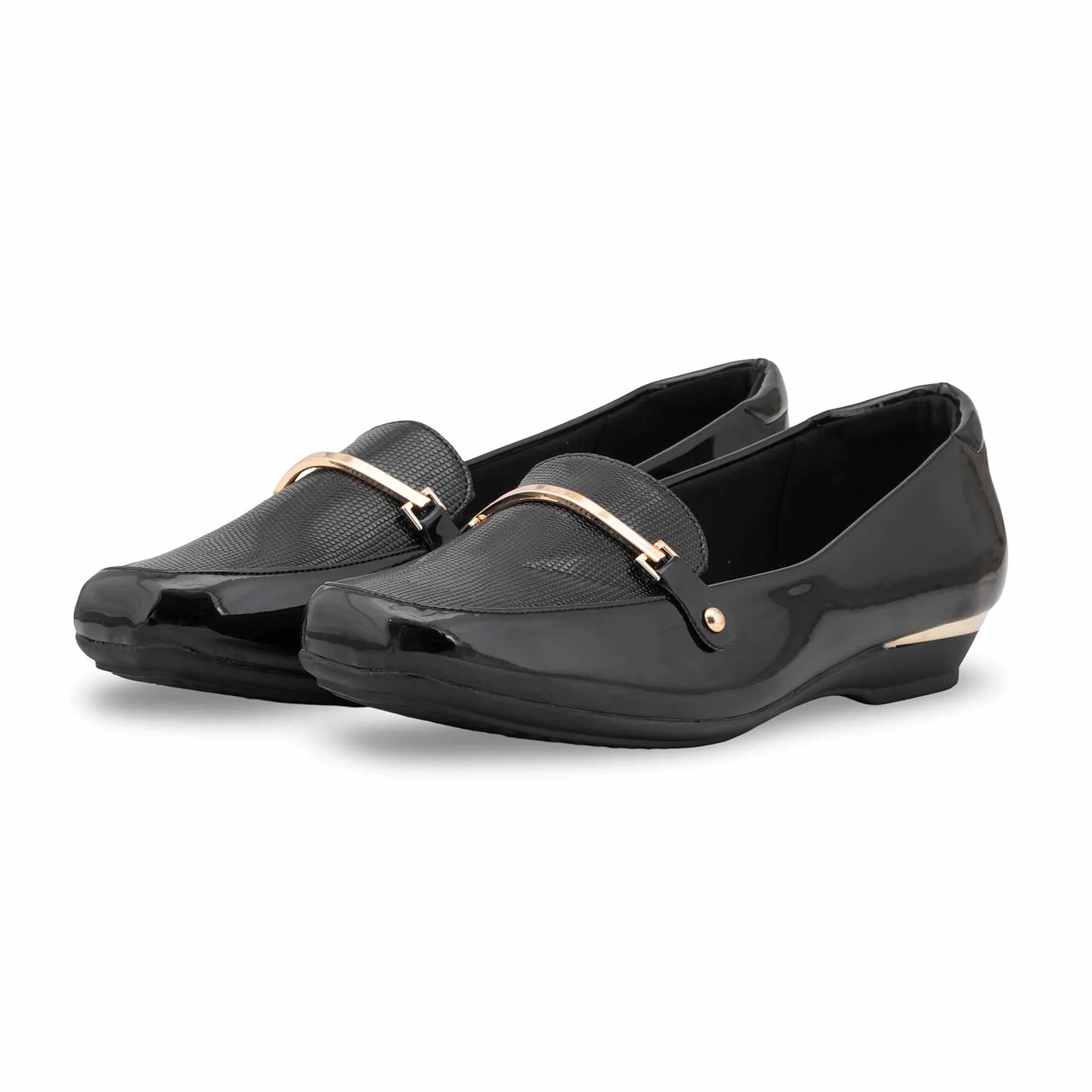 Black Moccasin For Ladies WN4519 - Image 4