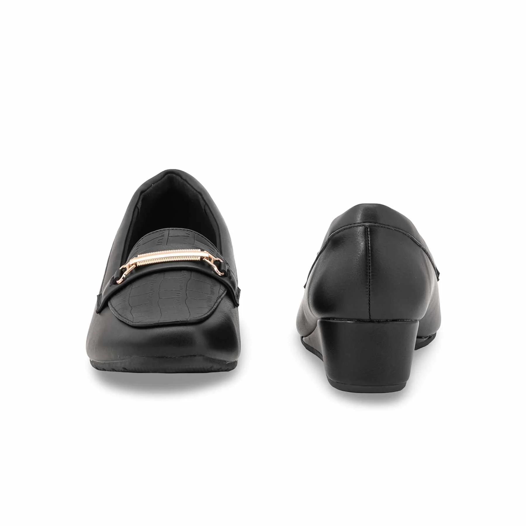 Black Moccasin For Ladies WN4520 - Image 4