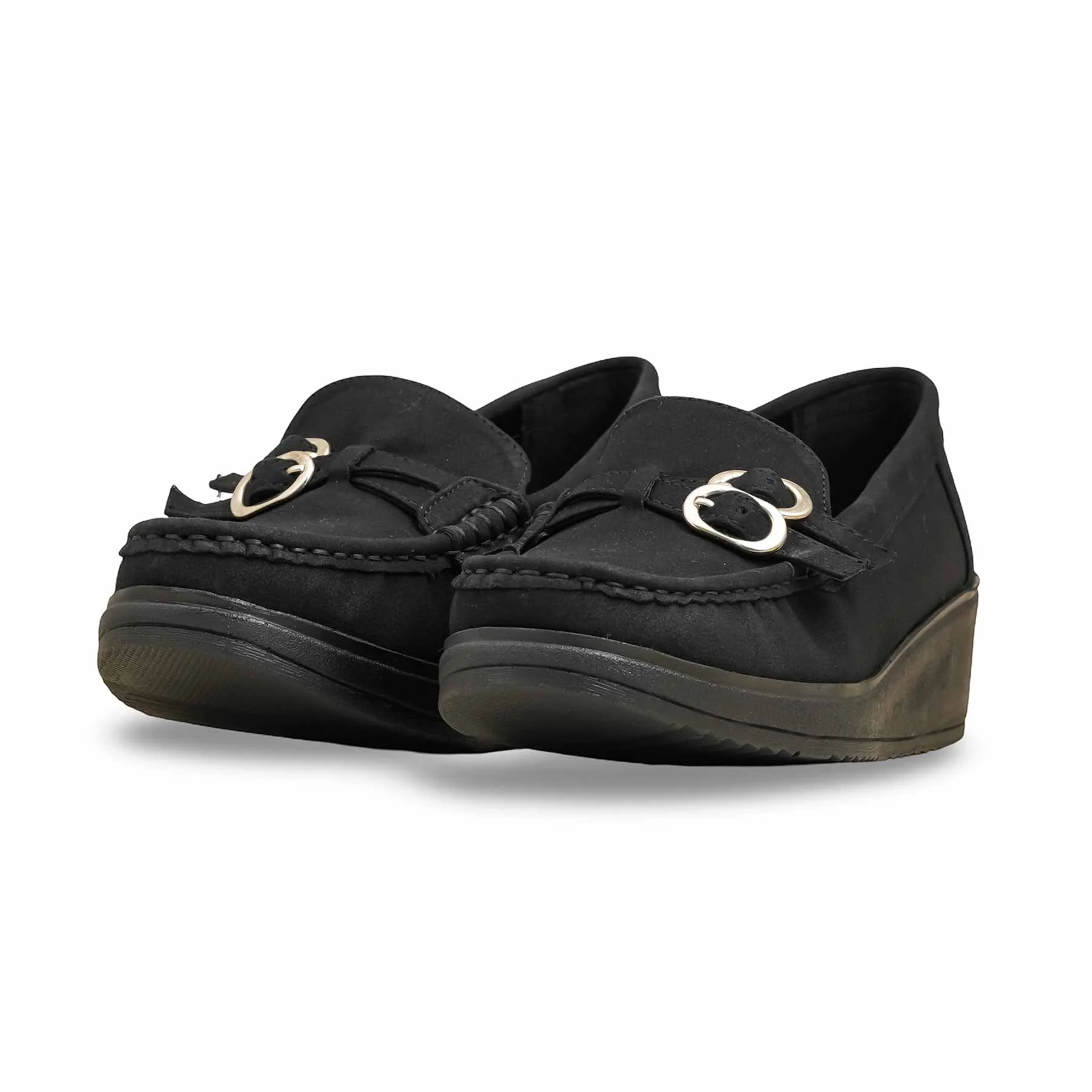 Black Moccasin For Ladies WN4530 - Image 4