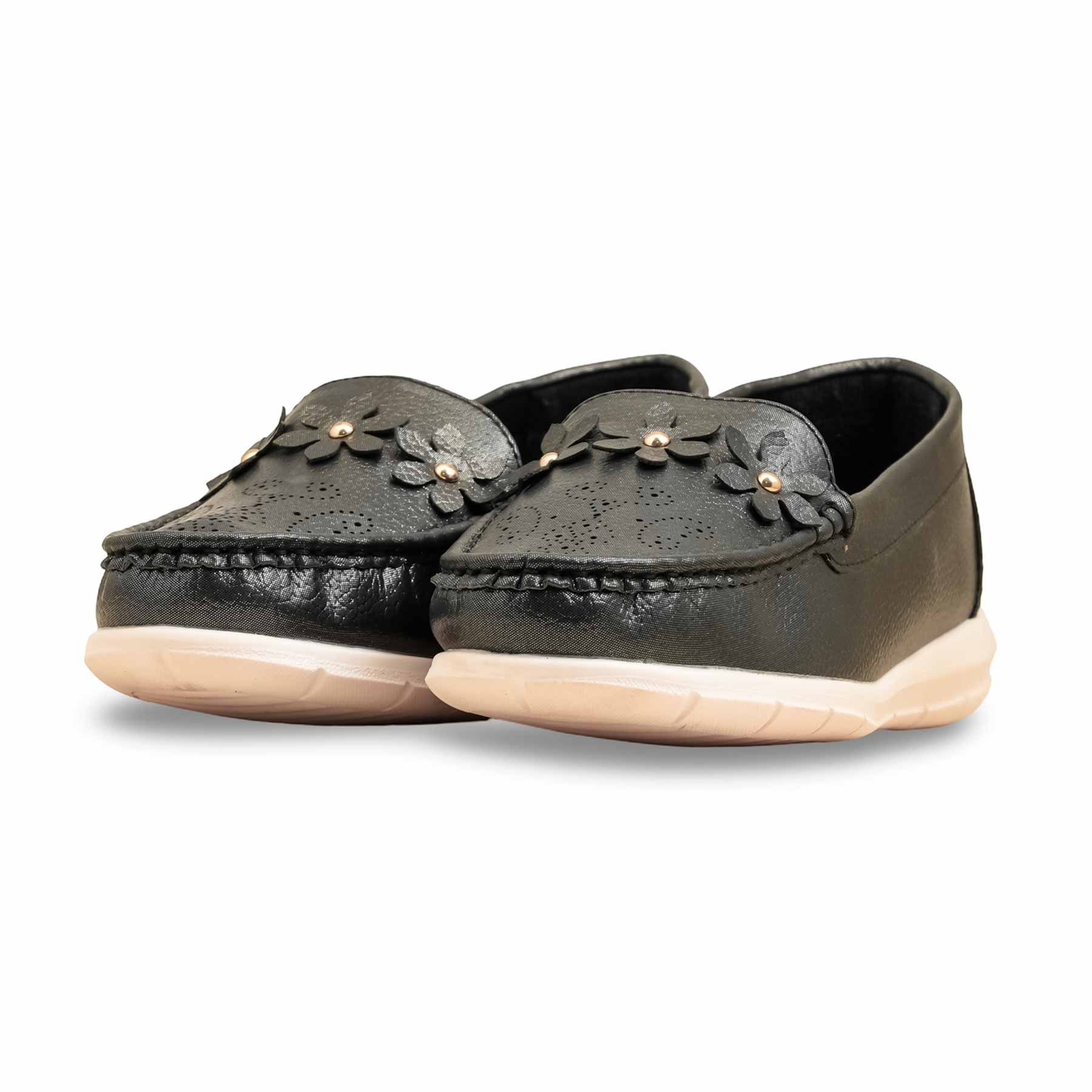 Black Moccasin For Ladies WN4559 - Image 3