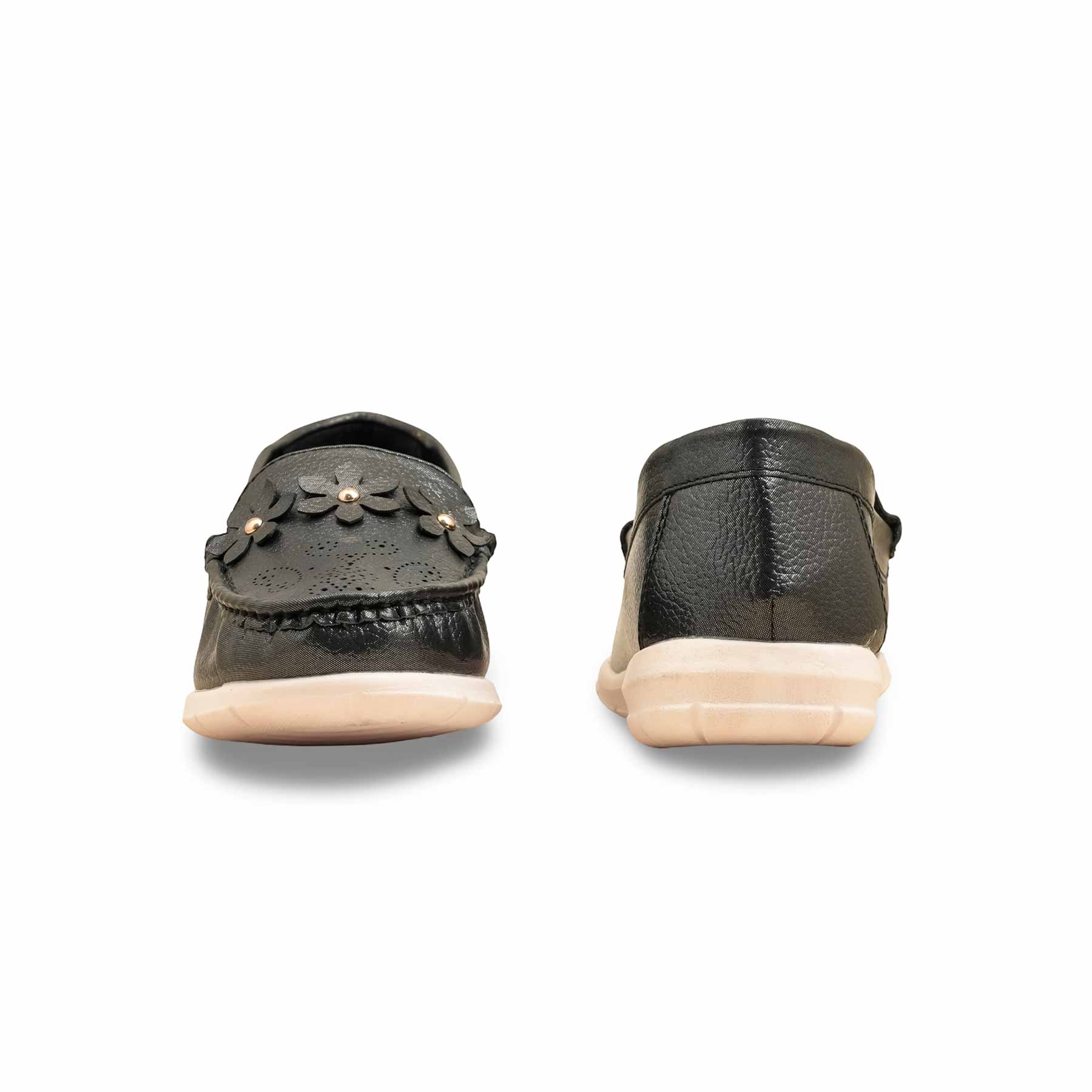 Black Moccasin For Ladies WN4559 - Image 4