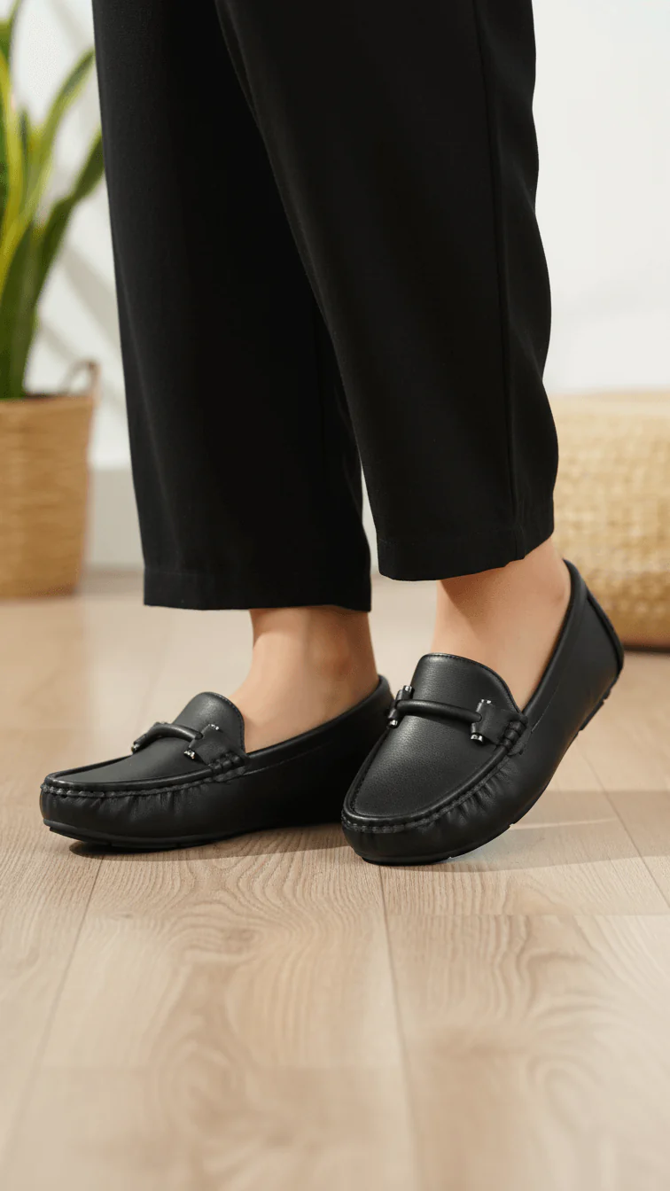 Black Moccasin For Women WN4510 - Image 2