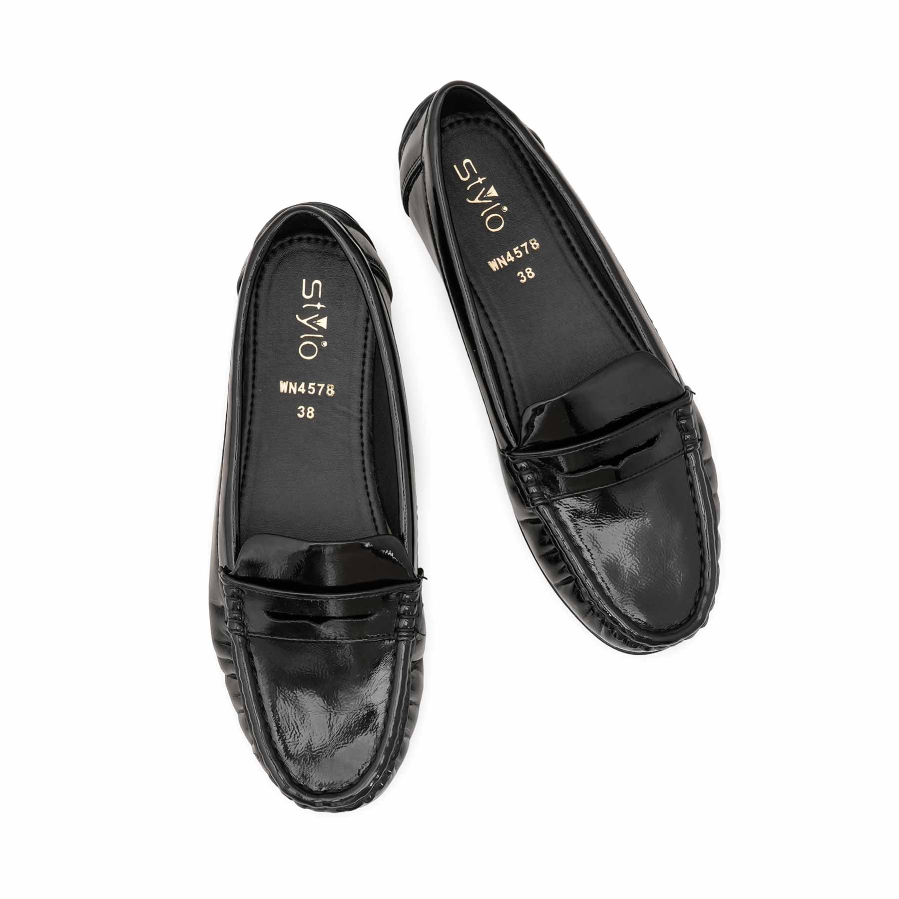 Black Moccasin For Women WN4578 - Image 6