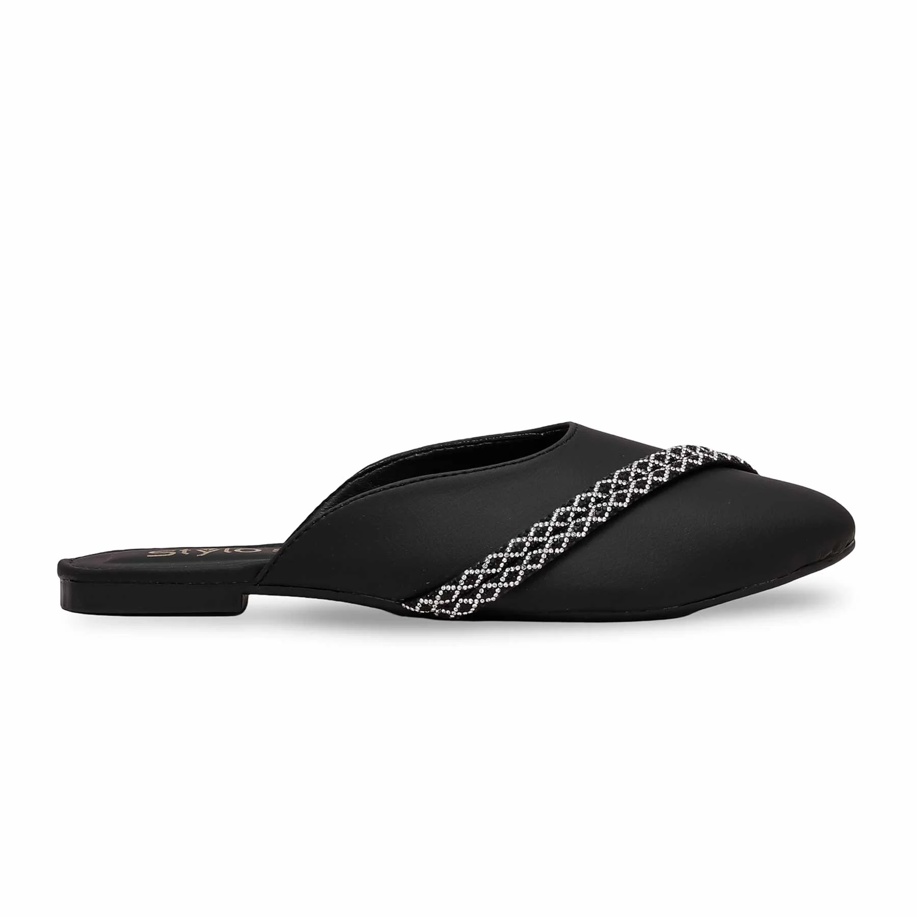 Women's Black Mules CL1842 - Image 2