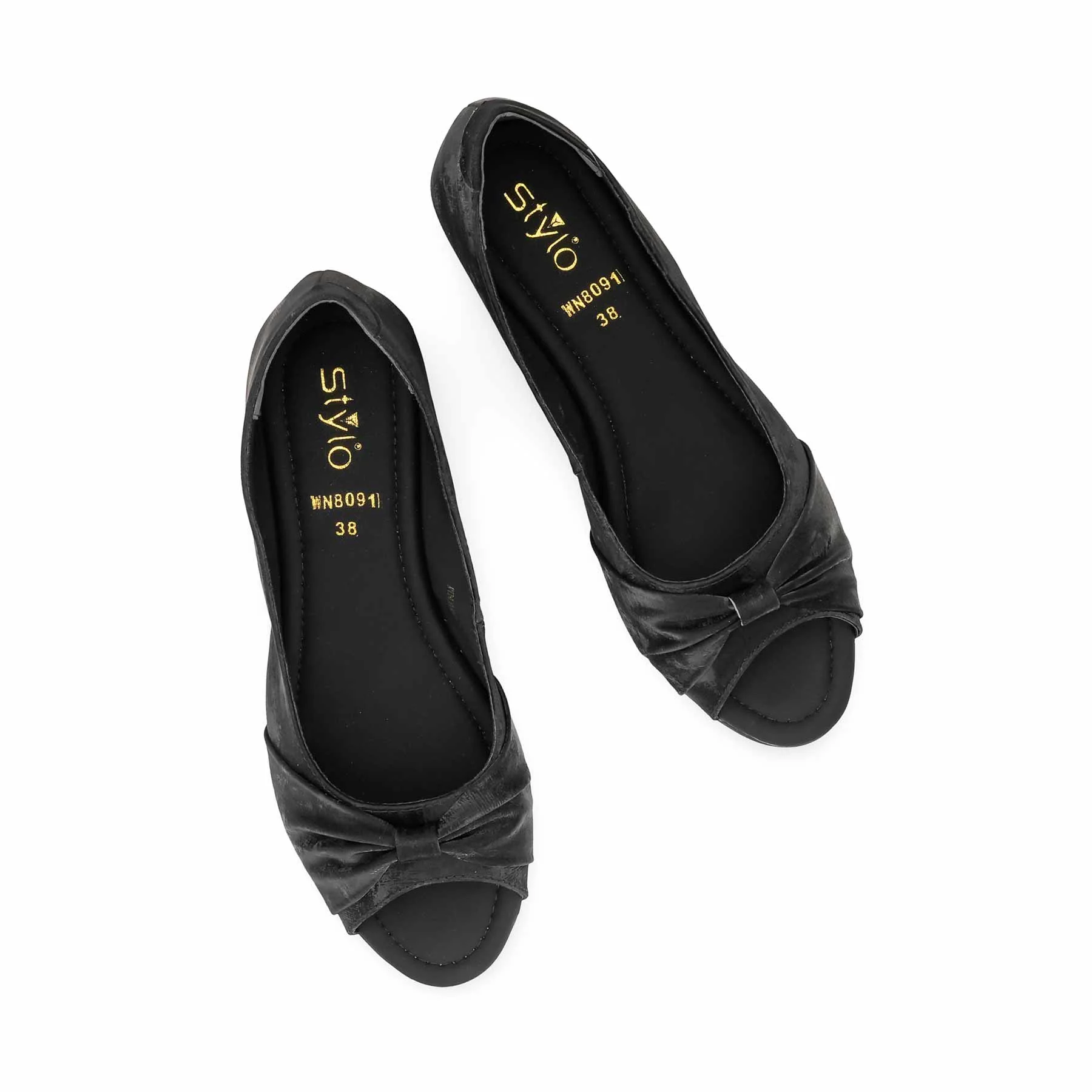 Black Peep Toes For Ladies WN8091 - Image 5