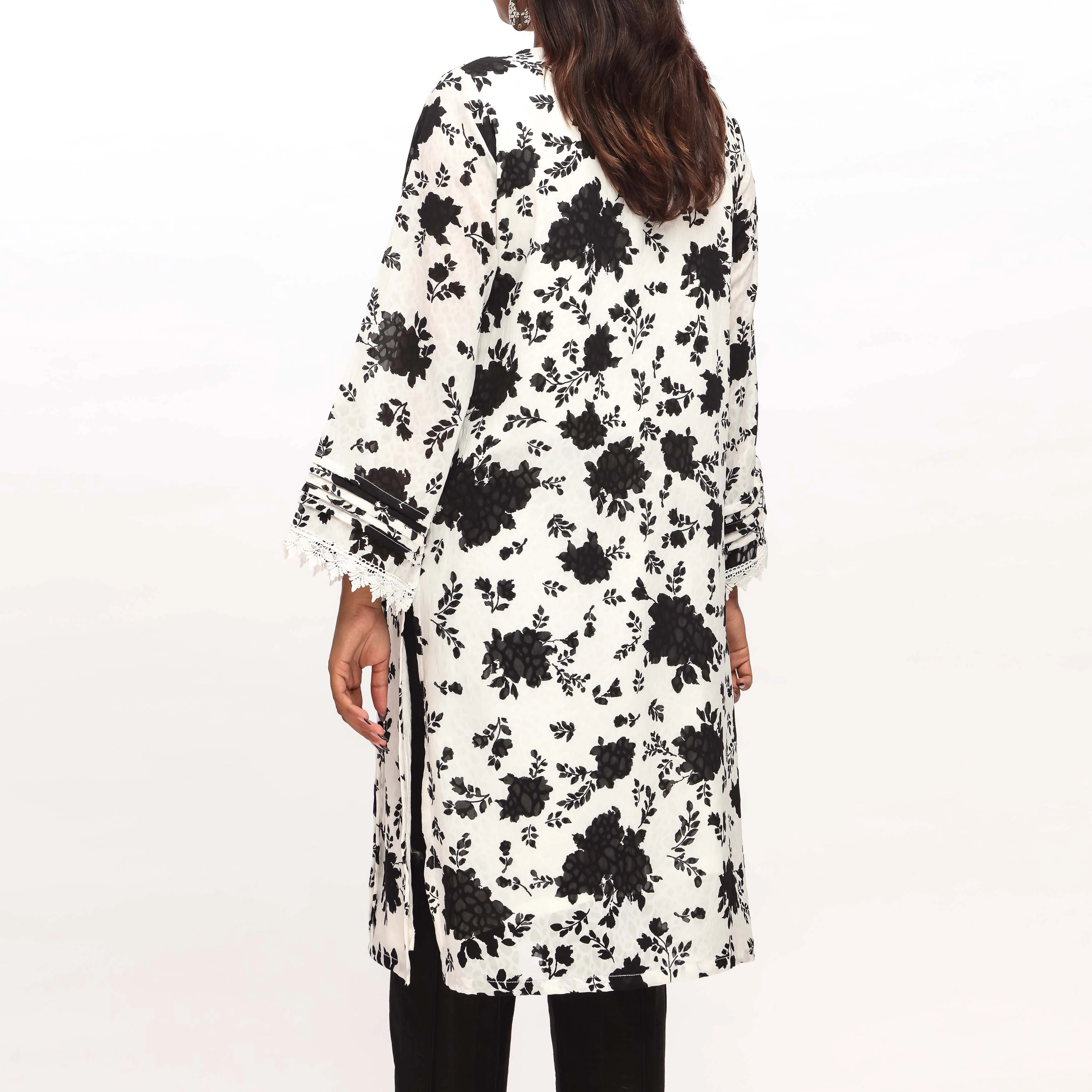 1PC- Printed Georget Shirt PS4962 - Image 3