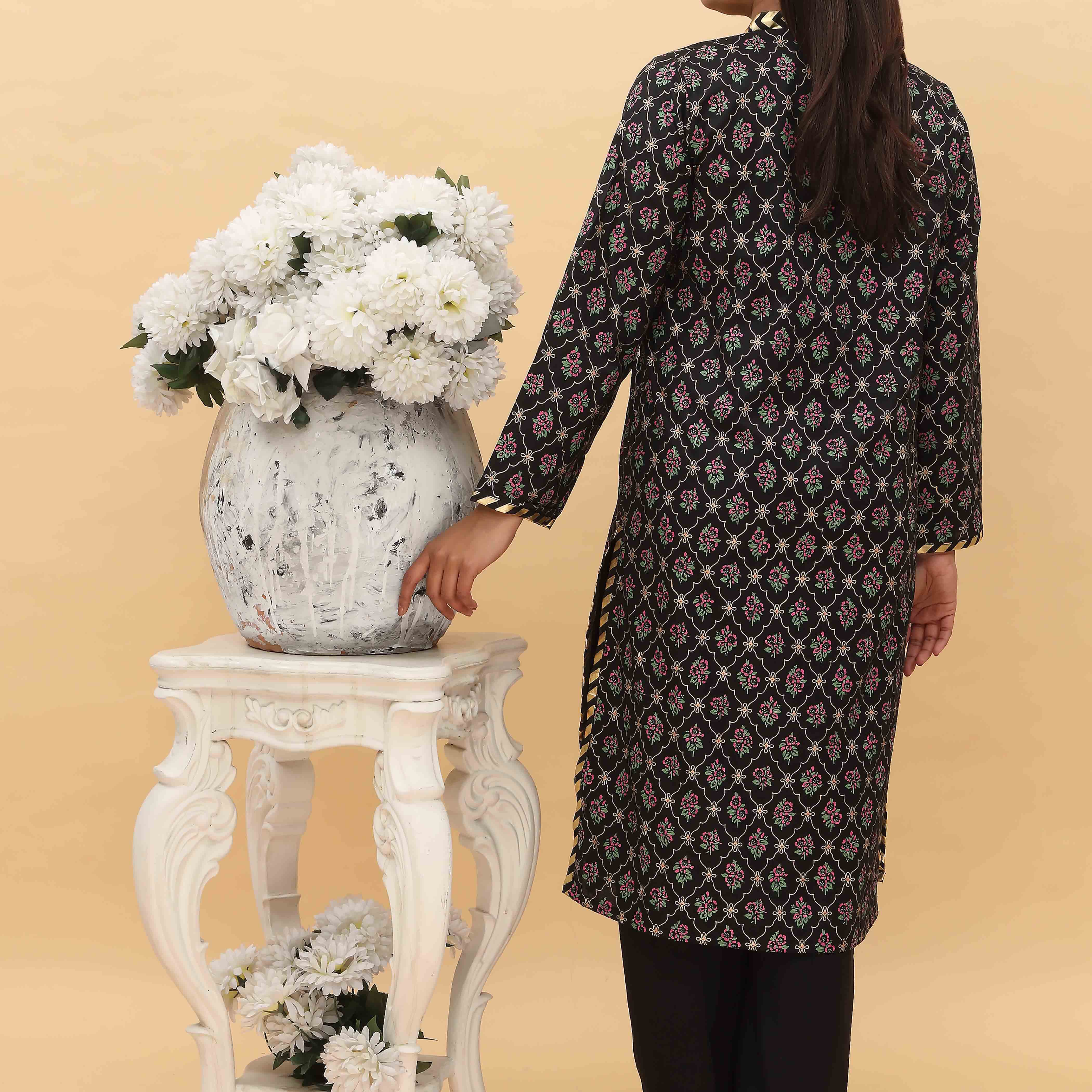 1PC- Printed Cambric Shirt PS5052 - Image 3