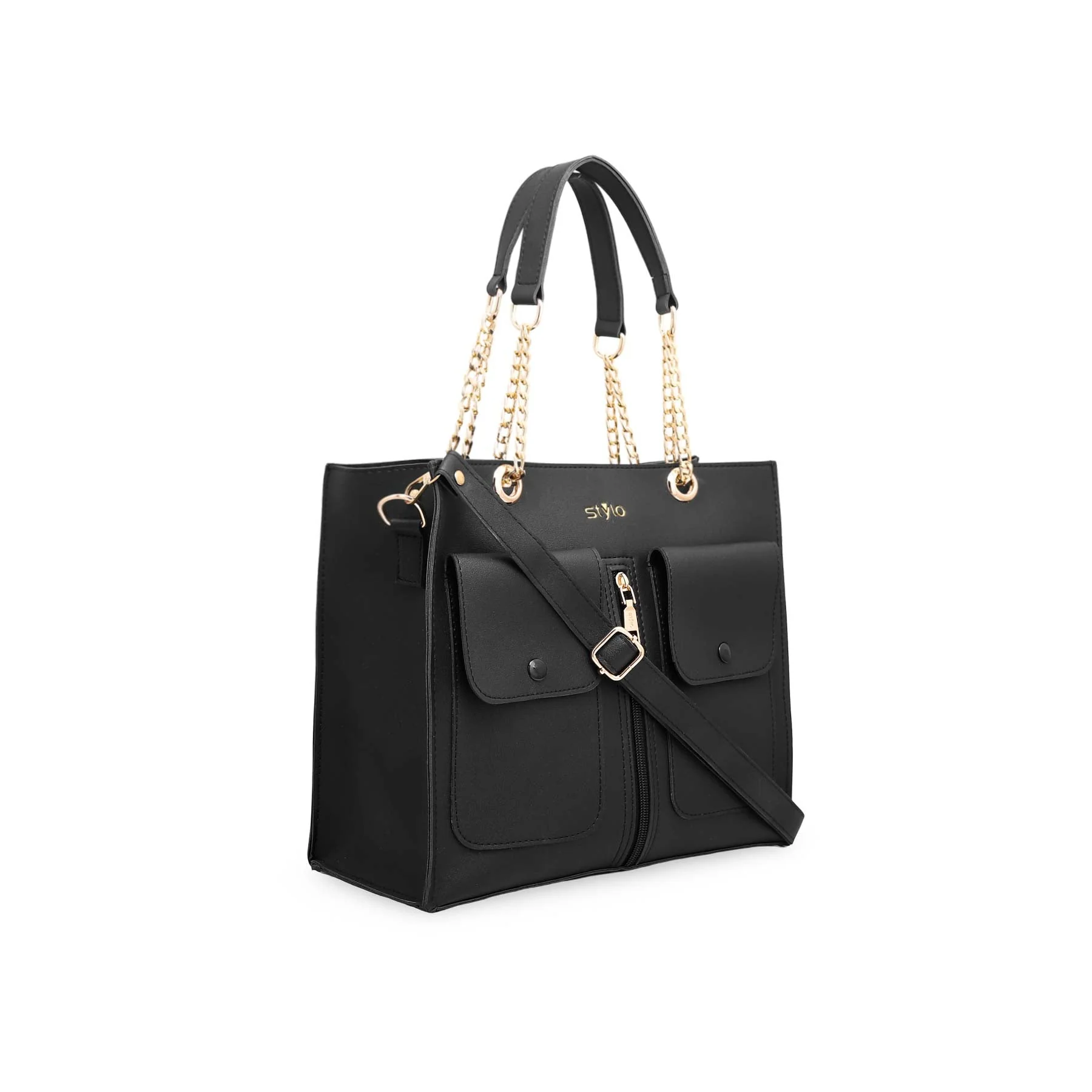 Black Shoulder Bag P55466 - Image 2