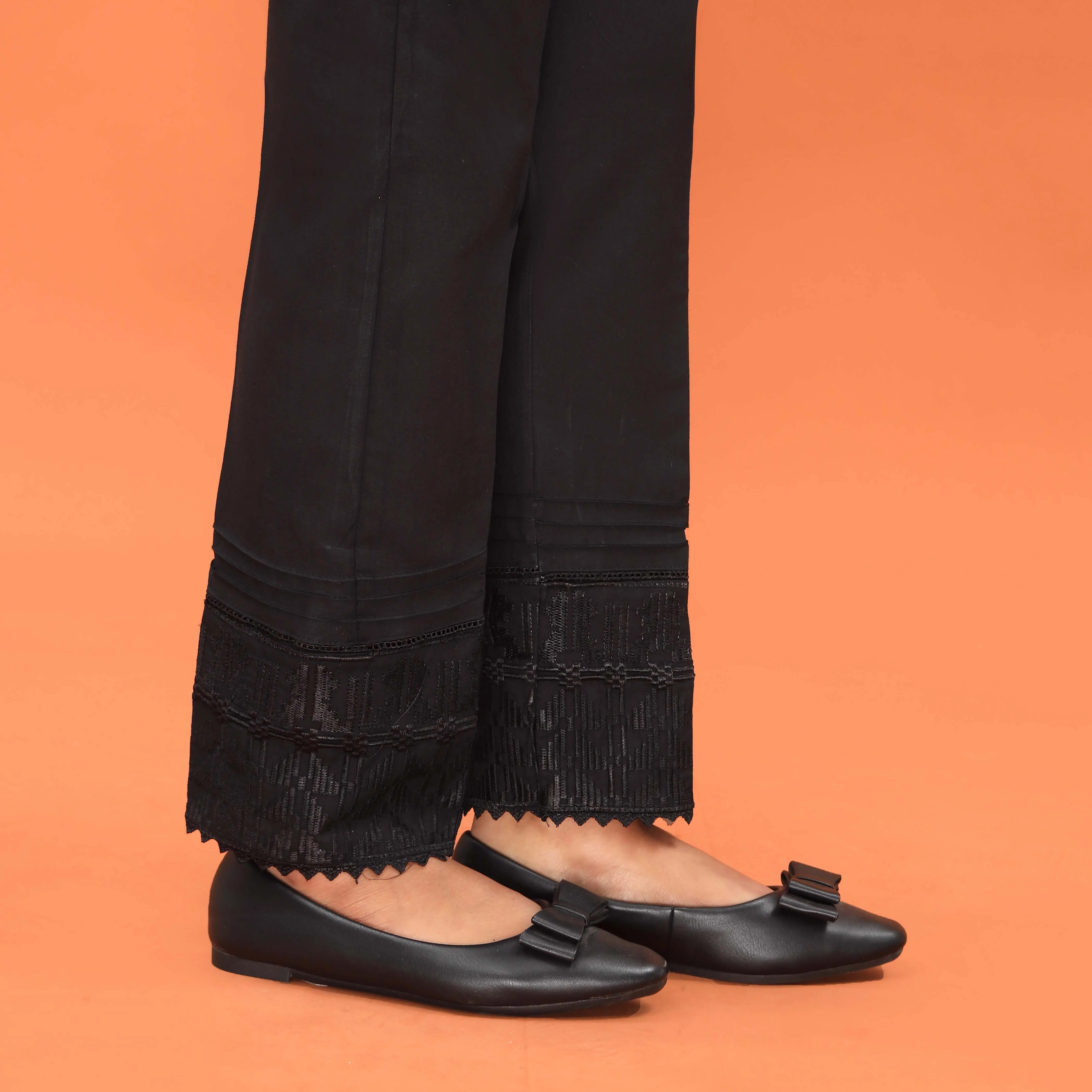 Black Slim Fit Plain Trouser PL5000 - Image 2