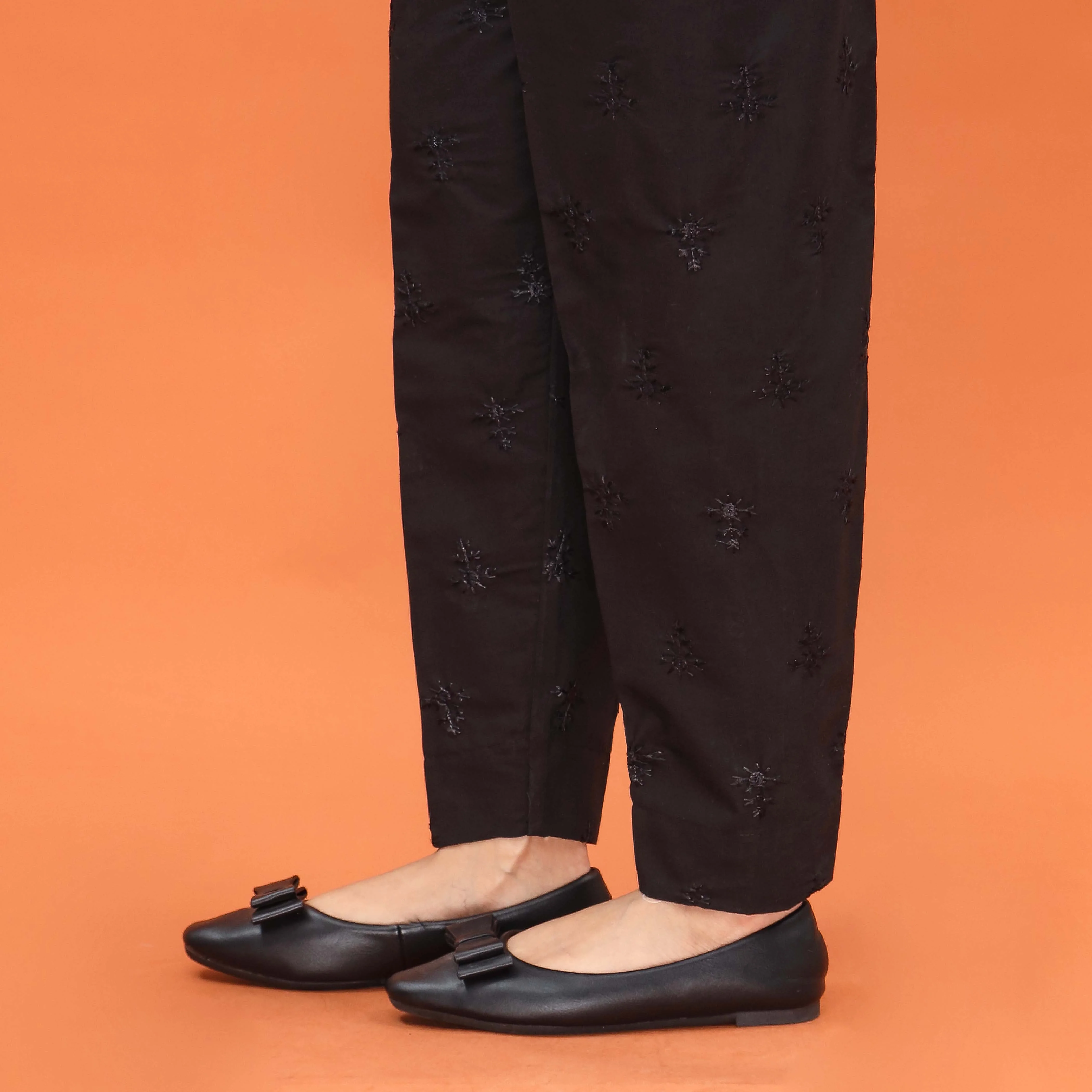 Black Slim Fit Plain Trouser PL5006 - Image 2
