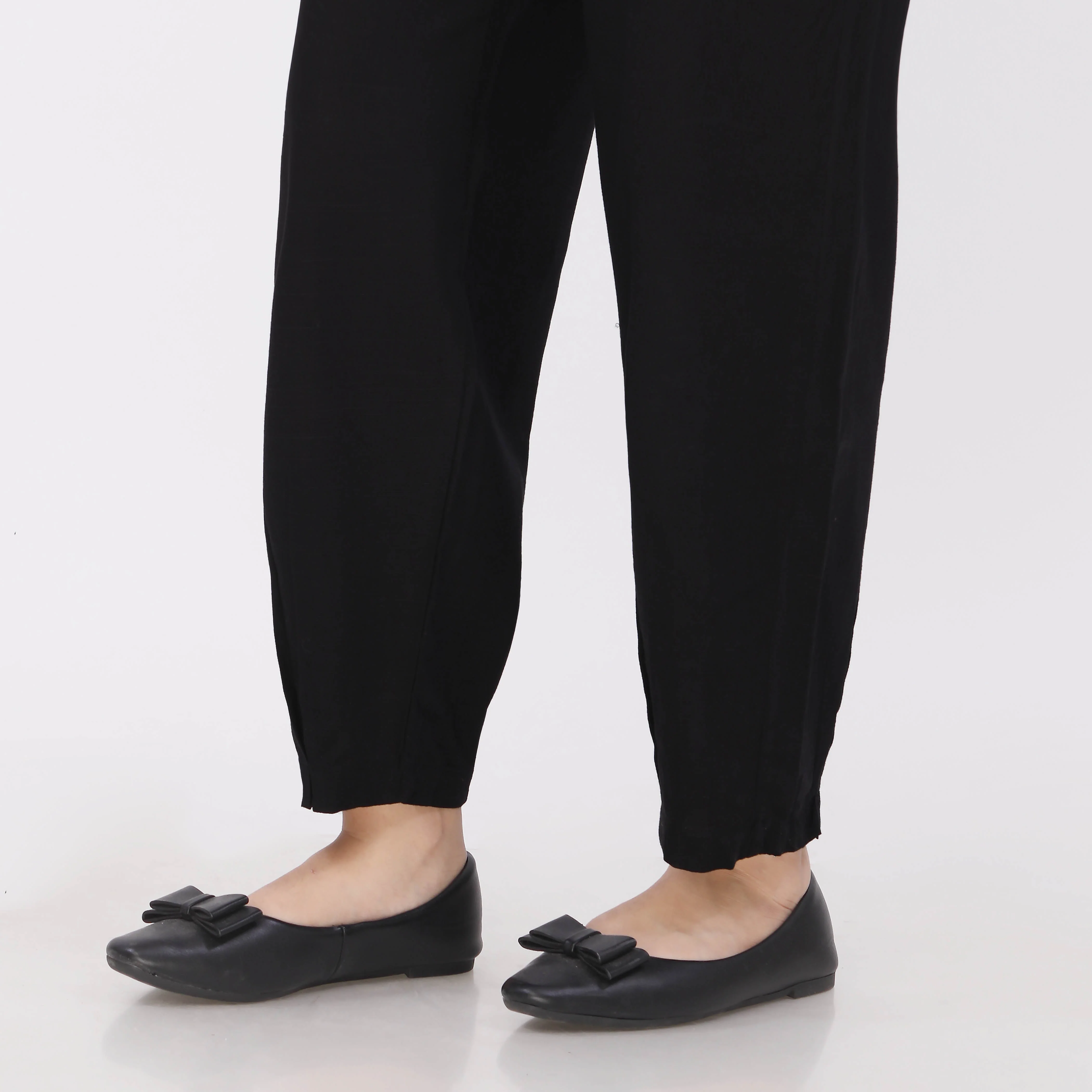 Black Slub Khader Ballon Pants PL5137 - Image 4