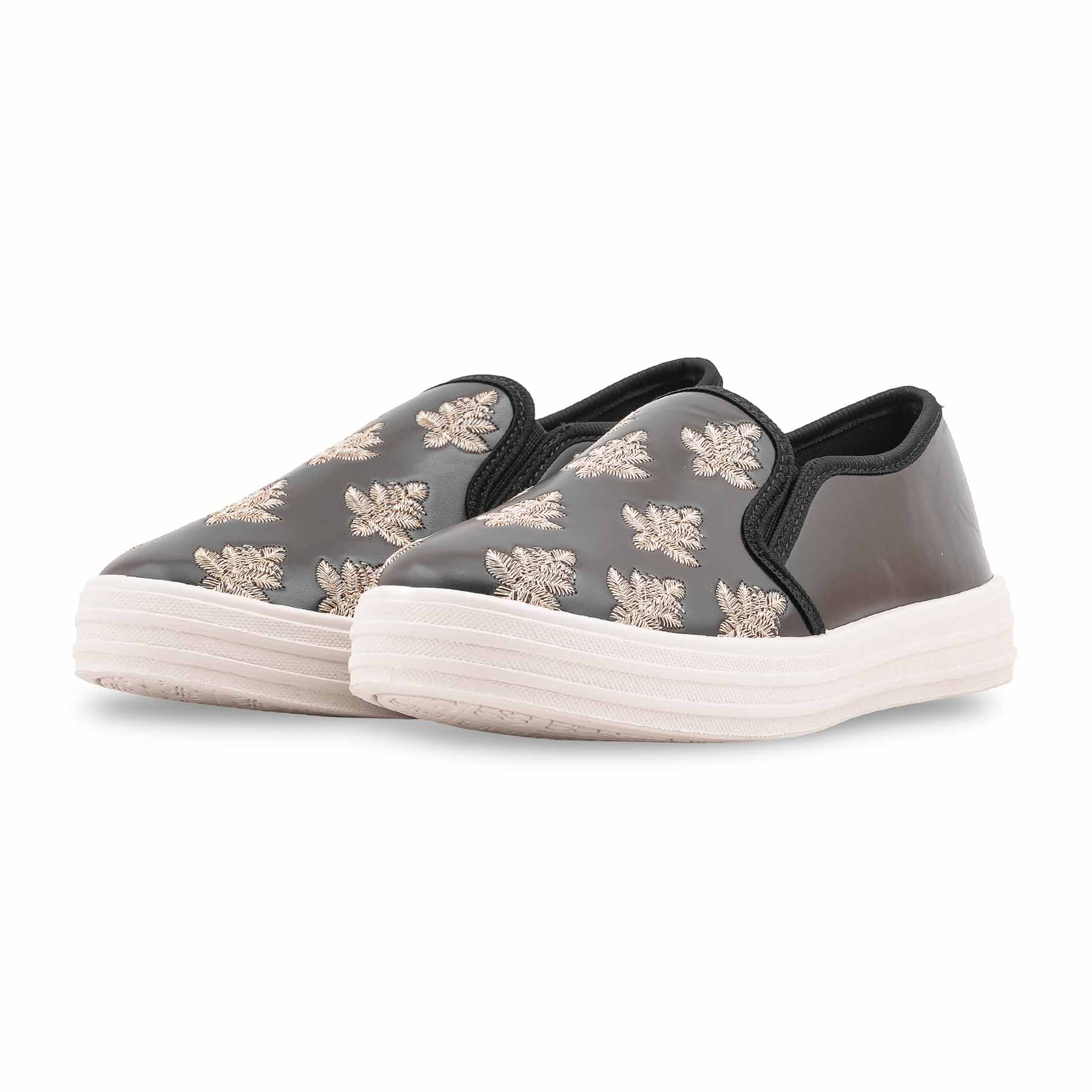 Black Sneaker For Ladies WN6205 - Image 10