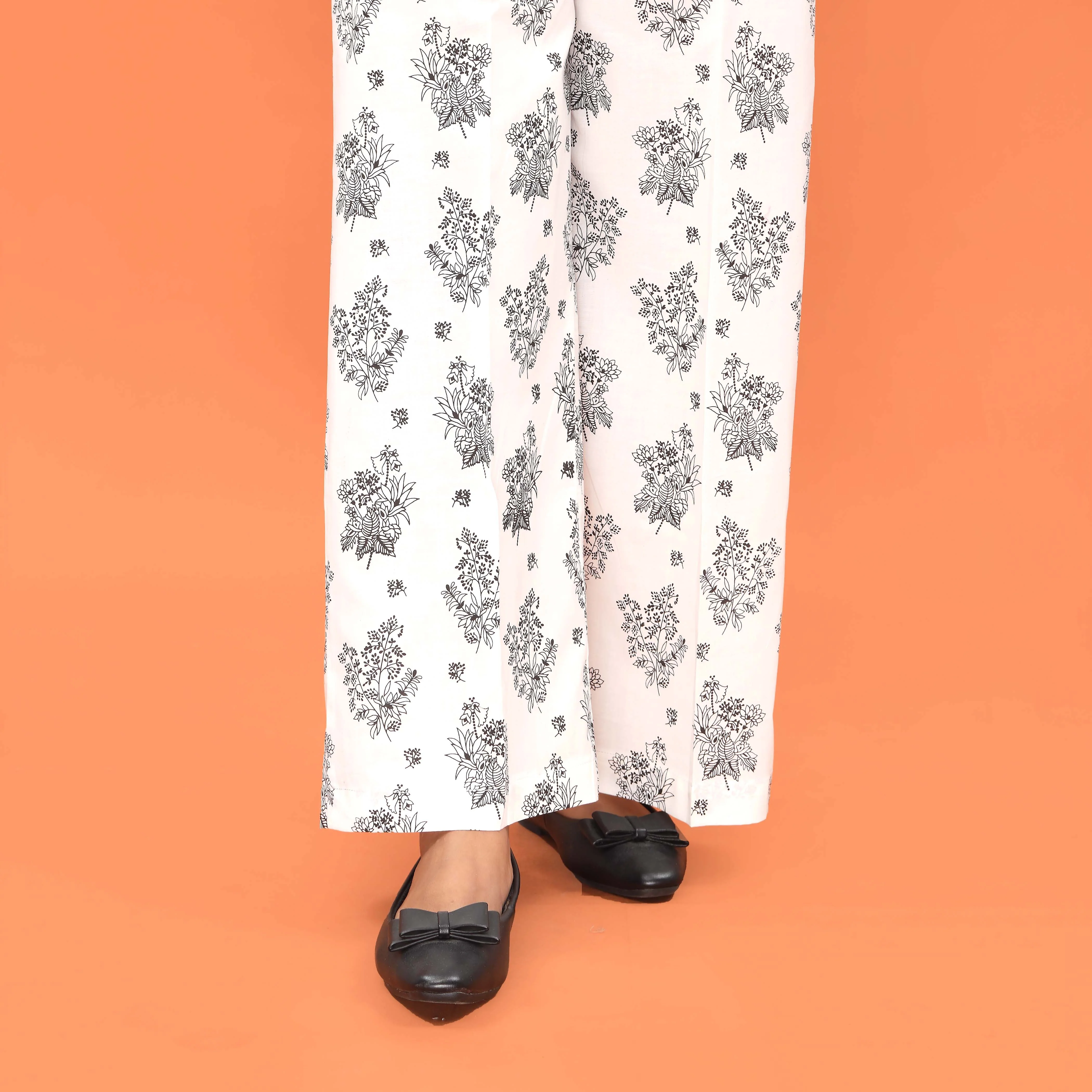 Black Straight Fit Printed Trouser PL5016 - Image 2