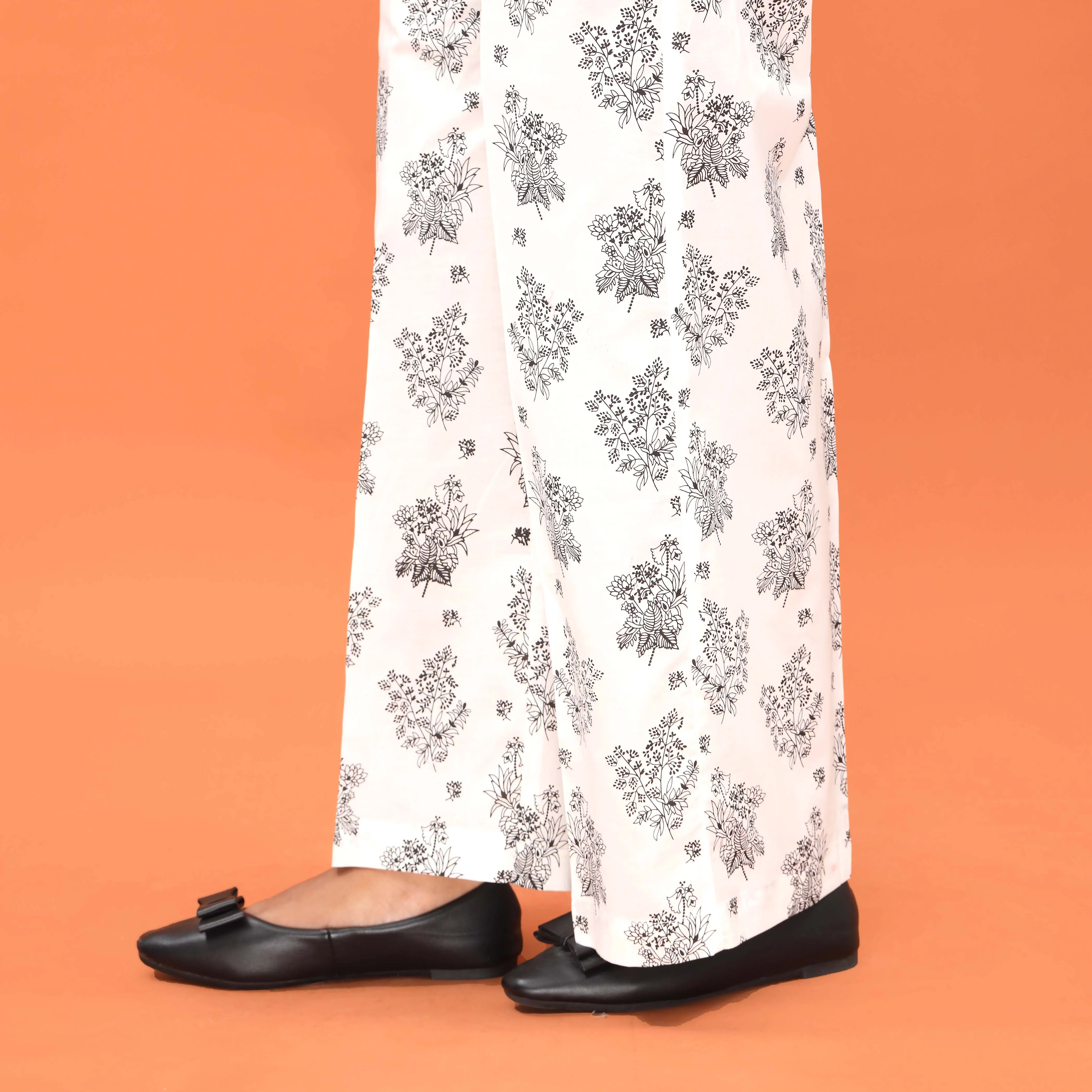 Black Straight Fit Printed Trouser PL5016 - Image 3