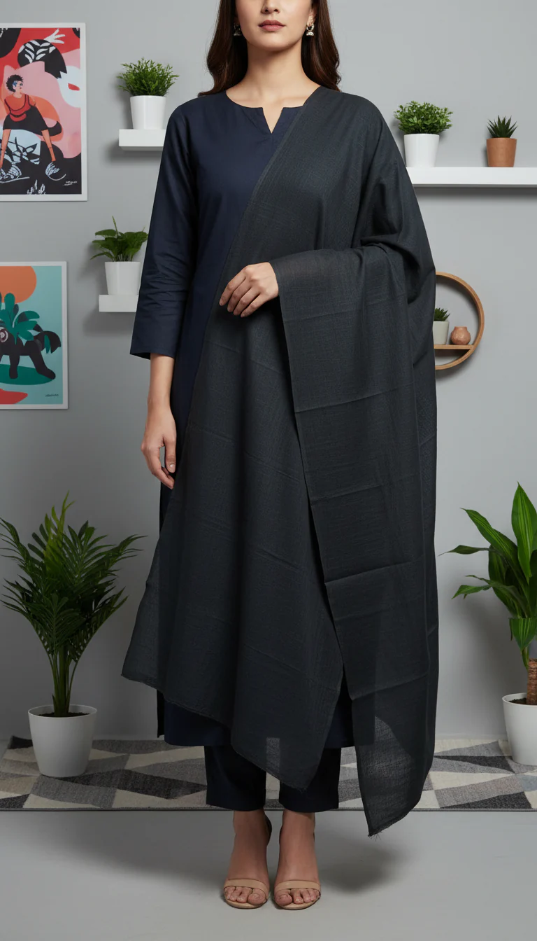 Black Summer Stole PD6108 - Image 2