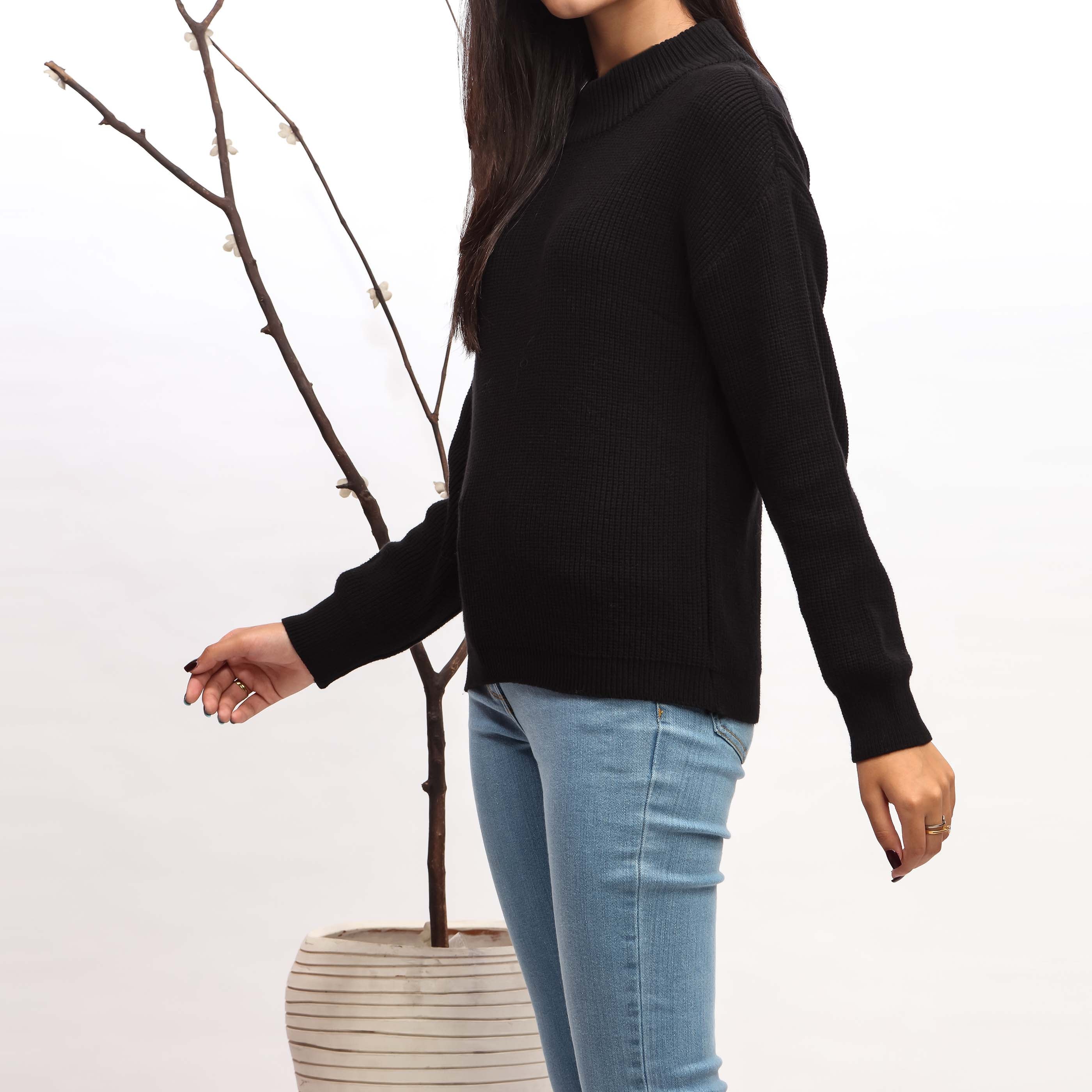 Black Winter Sweater PN4605 - Image 2