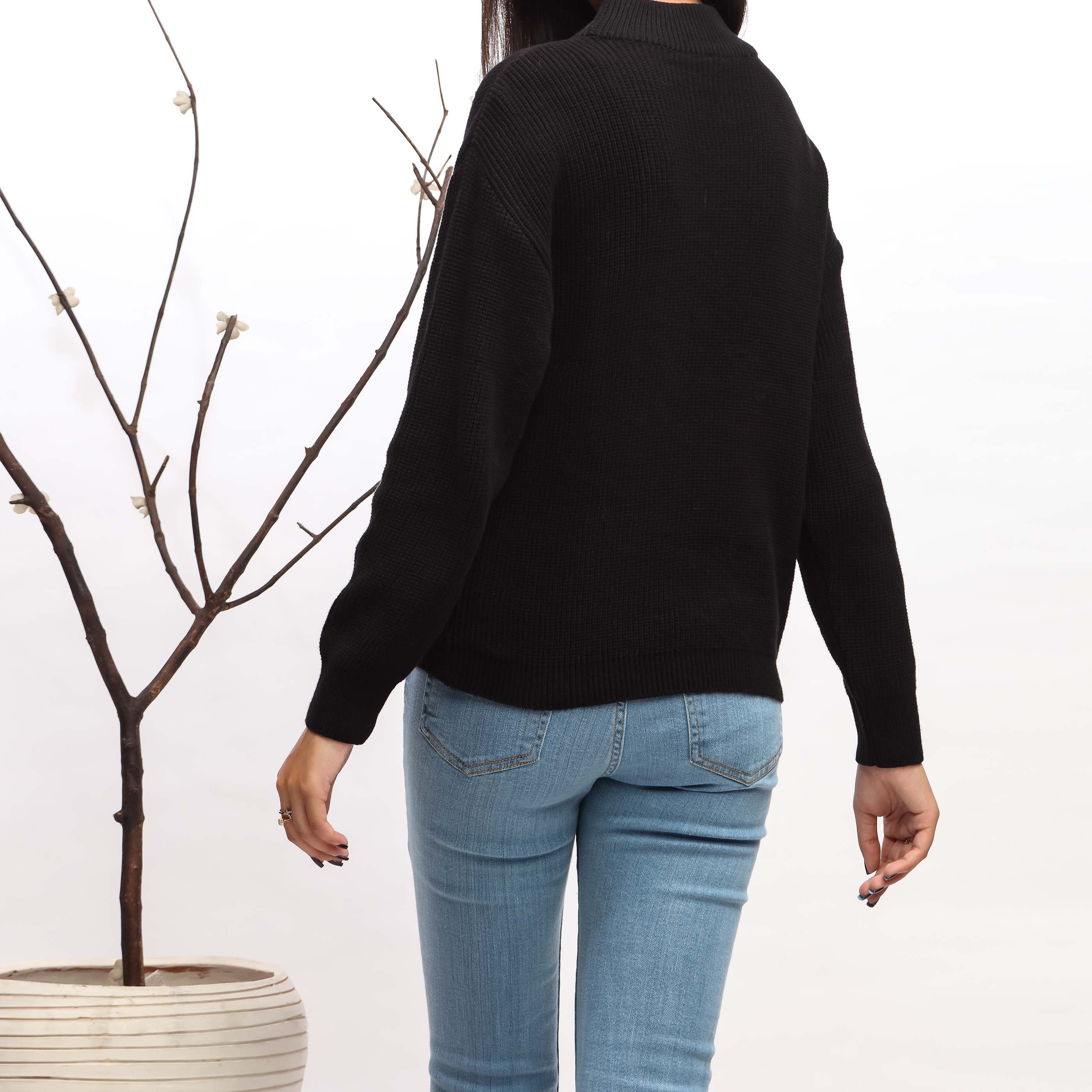 Black Winter Sweater PN4605 - Image 3