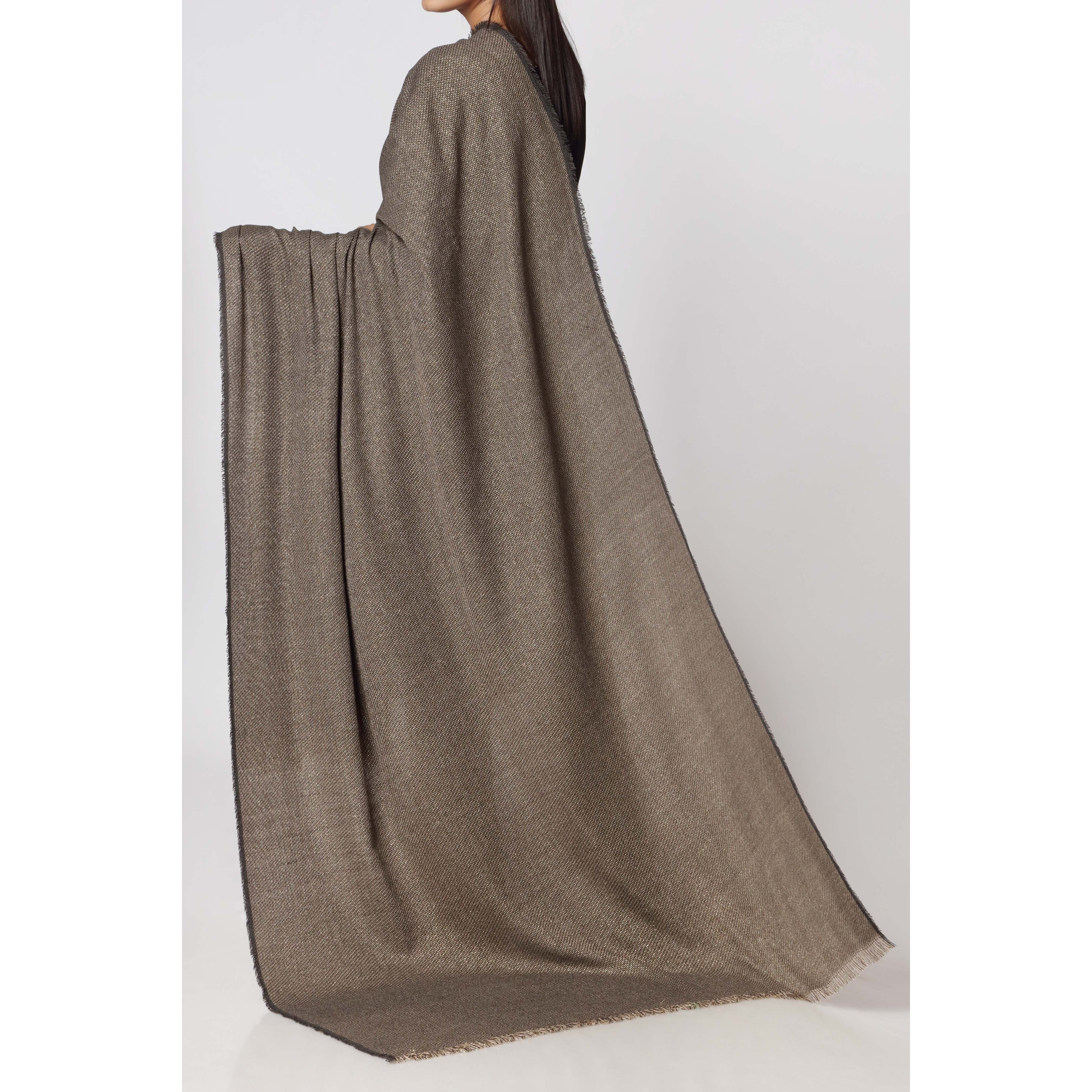 Black Two Tone Shawl PW2742 - Image 2